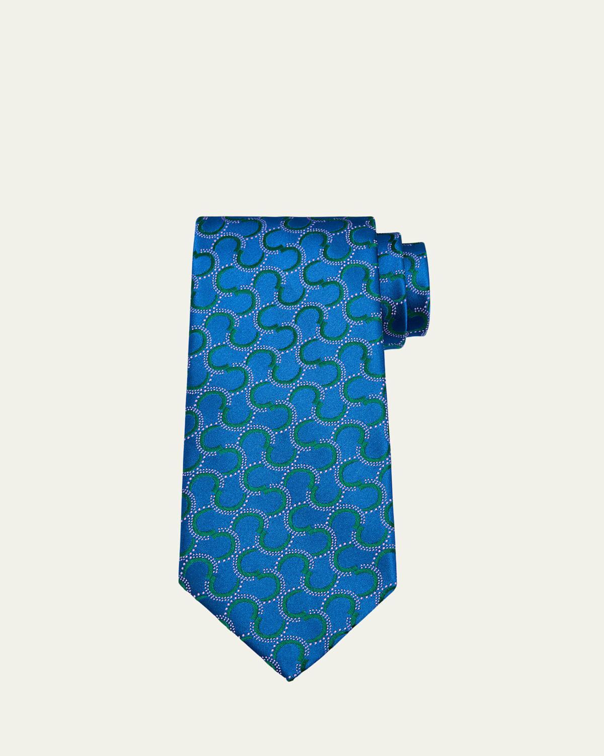 Mens Swirl-Pattern Silk Tie Product Image