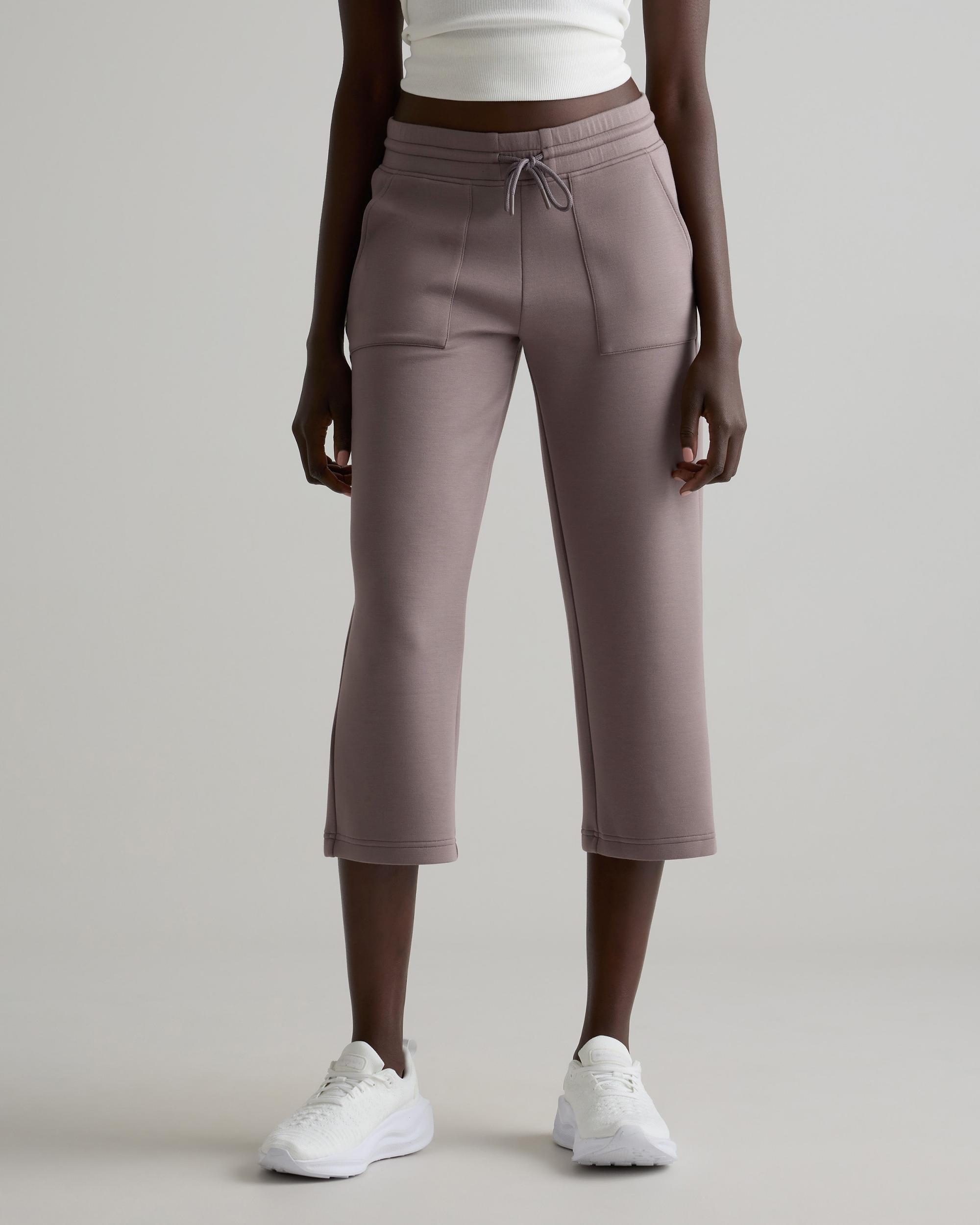 Quince | Women's CloudComfort High-Rise Cropped Sweatpant Size XS, Tencel Product Image
