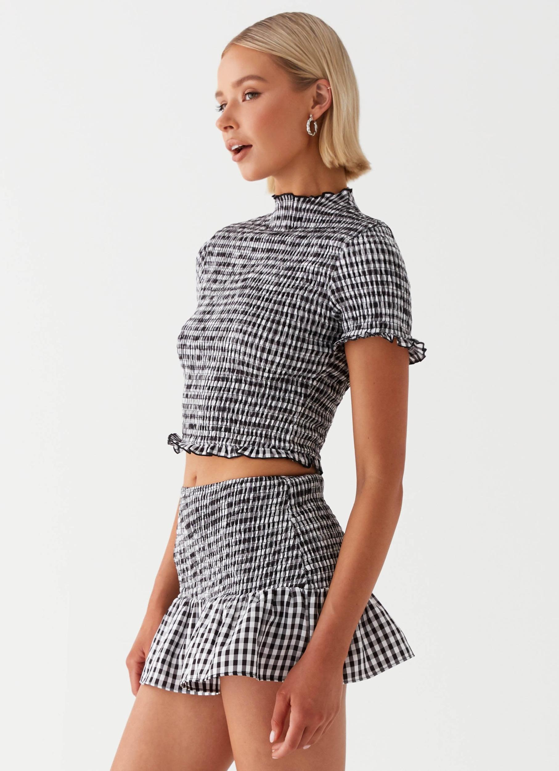 Sweetest Pie Mini Skirt - Black Product Image