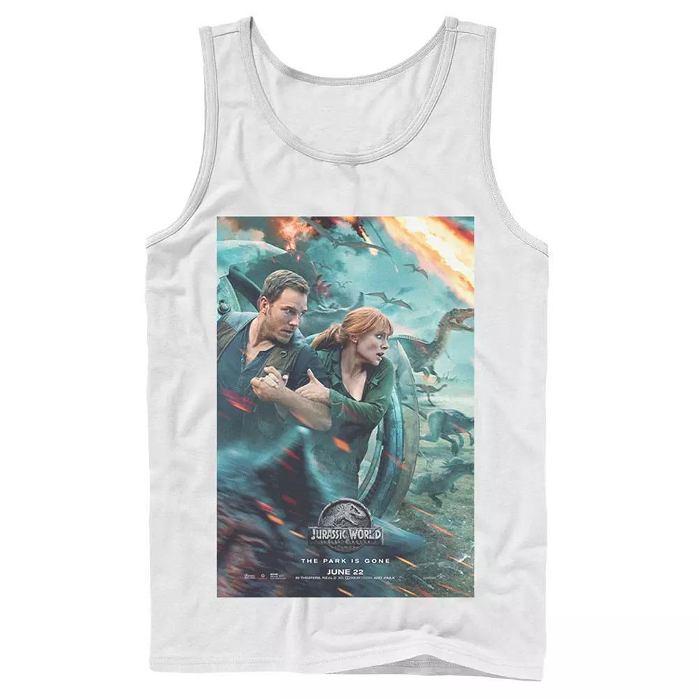 Men's Jurassic World Two Owen Claire Movie Poster Tank Top, Size: XL, Black Product Image