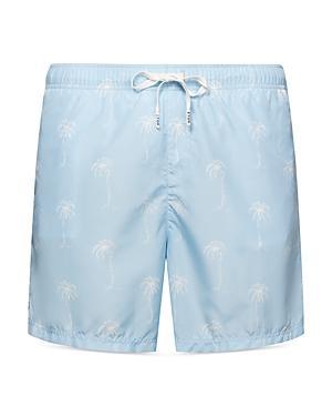 Mens Palm Tree-Print Swim Trunks Product Image