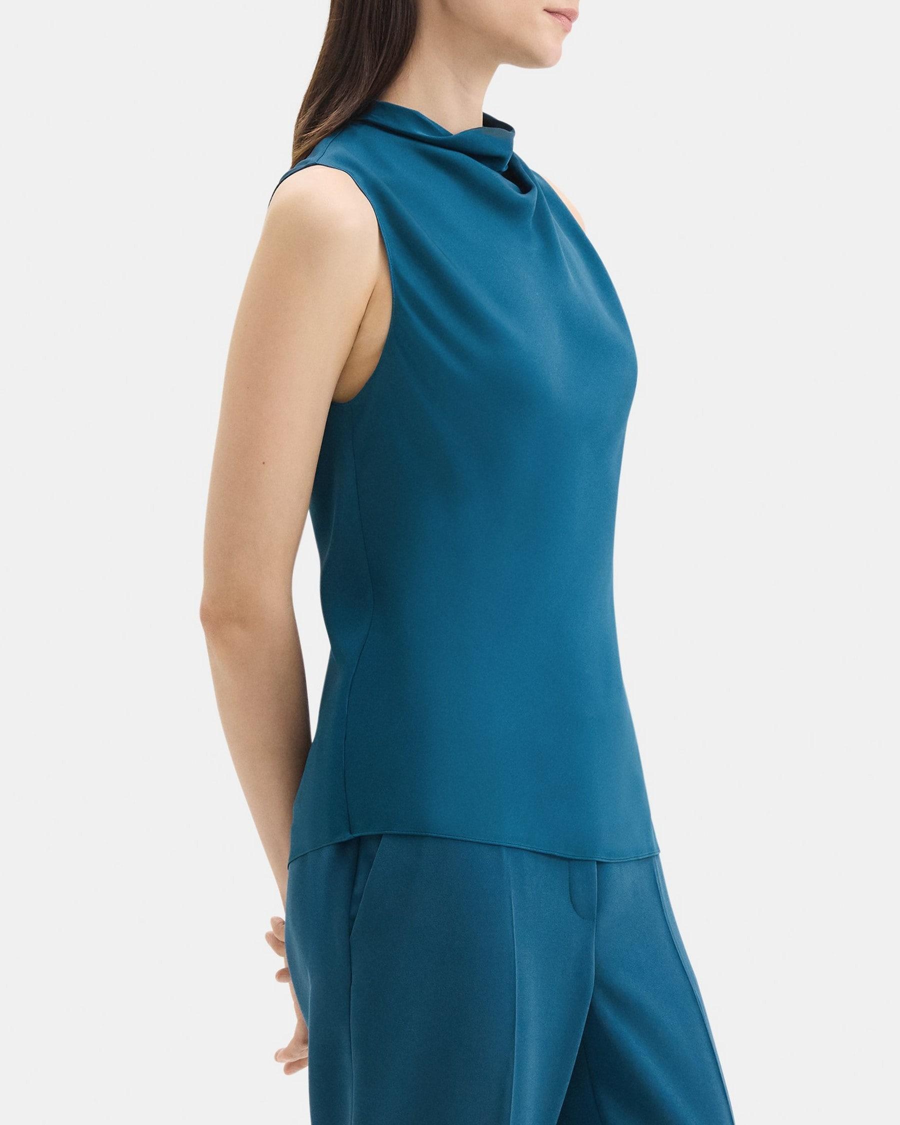 Cowl Neck Shell in Silk Product Image