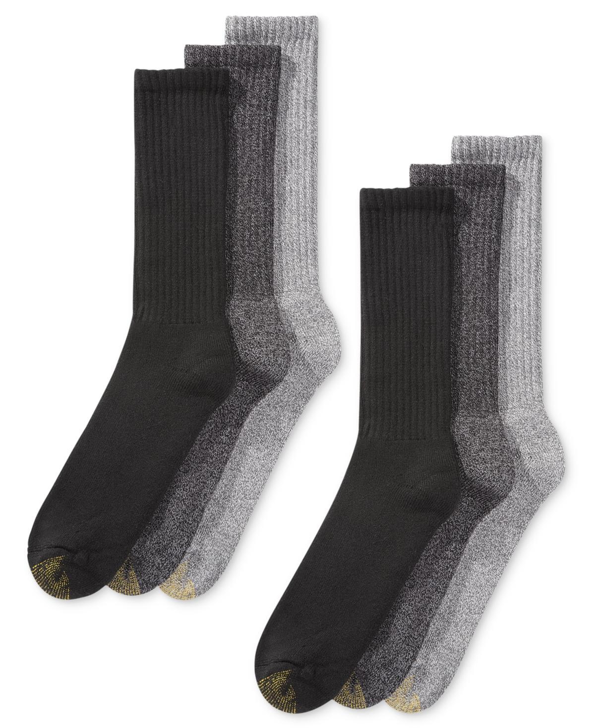 Mens GOLDTOE 6-Pack Harrington Crew Socks Product Image