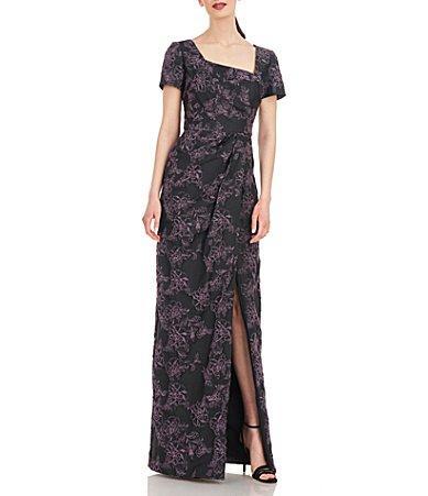 Womens Roslyn Floral Jacquard Gown Product Image
