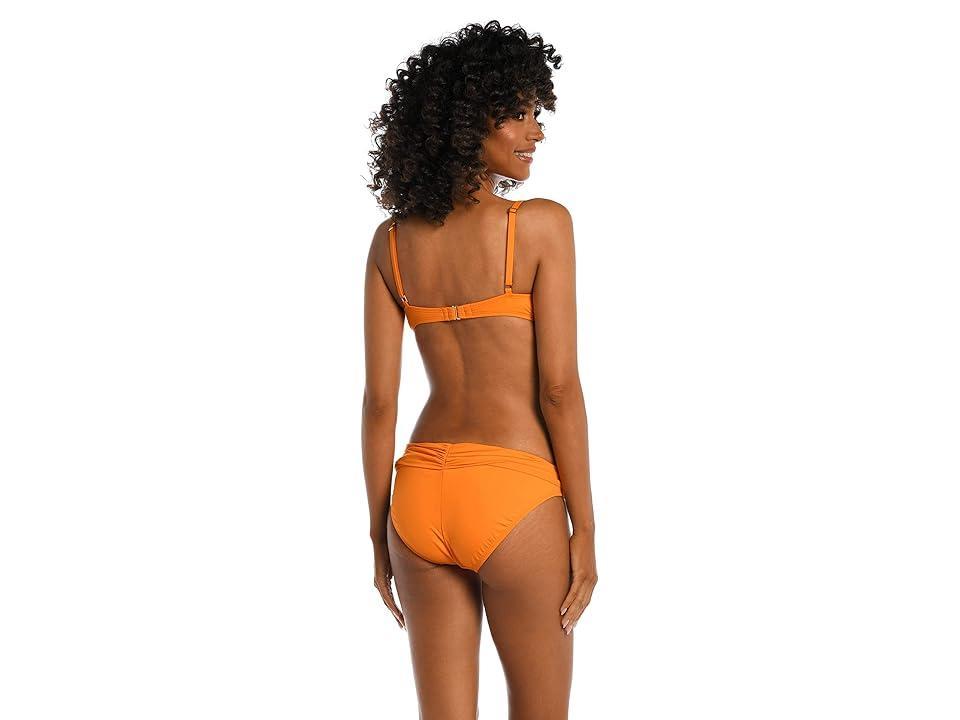 La Blanca Island Goddess Draped Wrap Bralette (Tangerine) Women's Swimwear Product Image