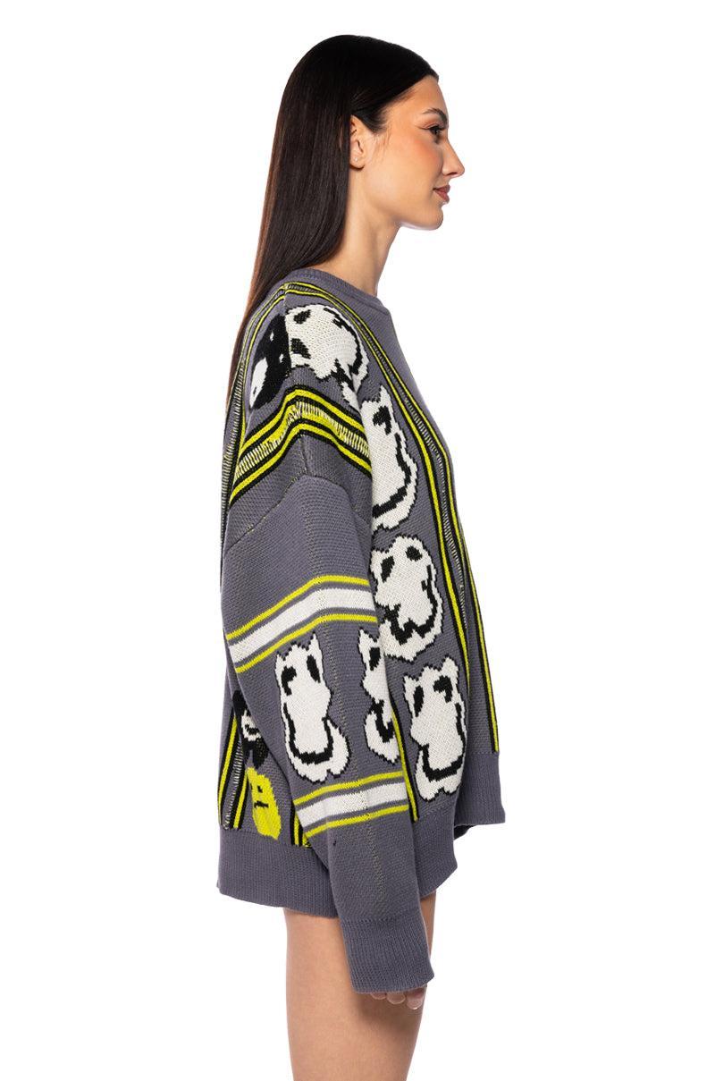 SMILES AND ALL LONG SLEEVE SWEATER Product Image
