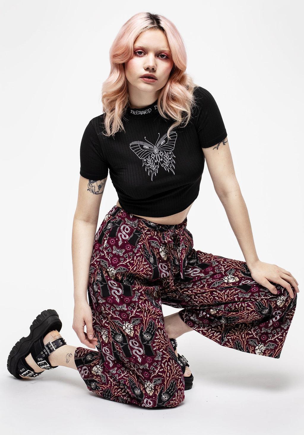 Dolore Rib Embroidered Crop Top Product Image