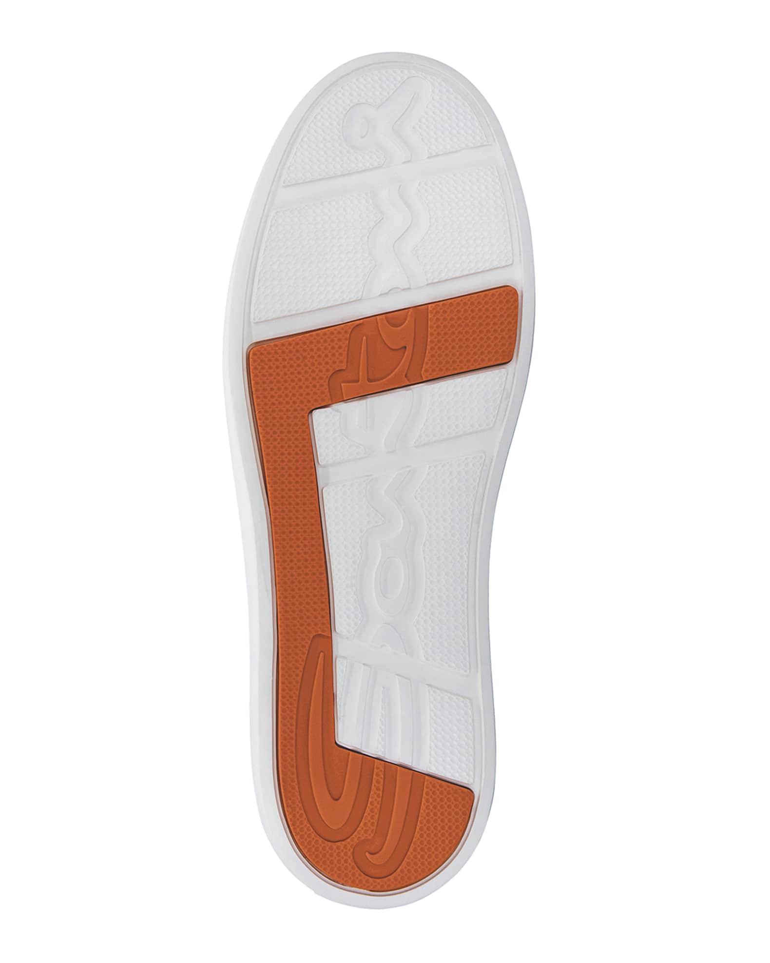 Men's Part Bicolor Leather Low-Top Sneakers Product Image