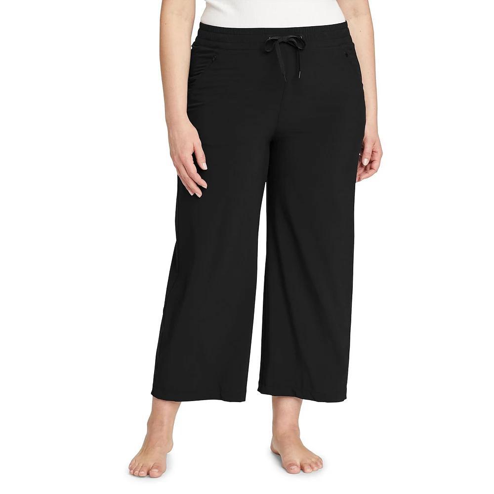 Plus Size Eddie Bauer Departure UPF 50+ Wide Leg Crop Pants, Women's, Size: 1XL, Black Product Image