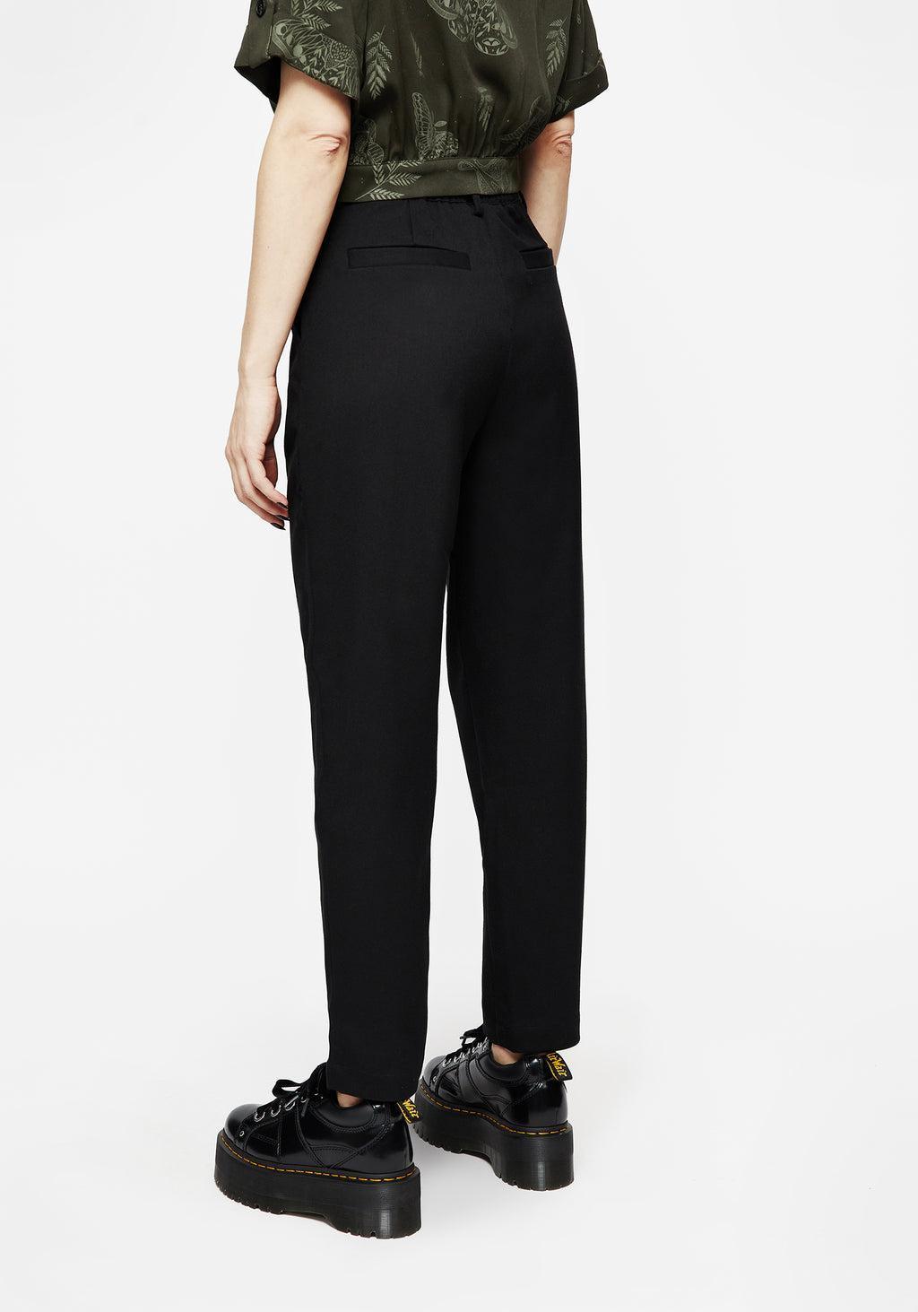 Marsilea Fern Embroidered Tapered Tailored Trousers Product Image