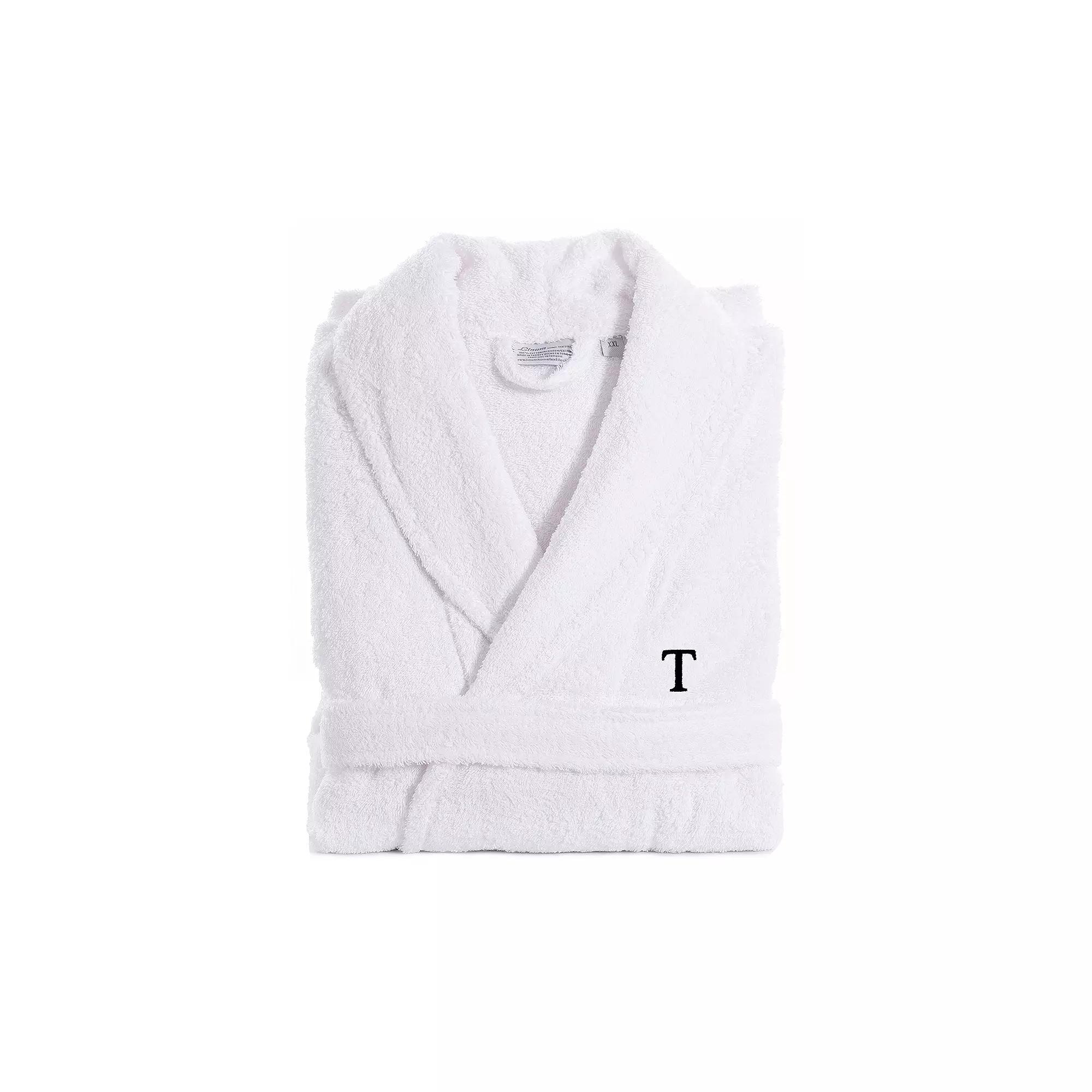 Linum Home Textiles Turkish Cotton Personalized Quick Dry Terry Bathrobe, Women's, Size: Large/XL, V Product Image