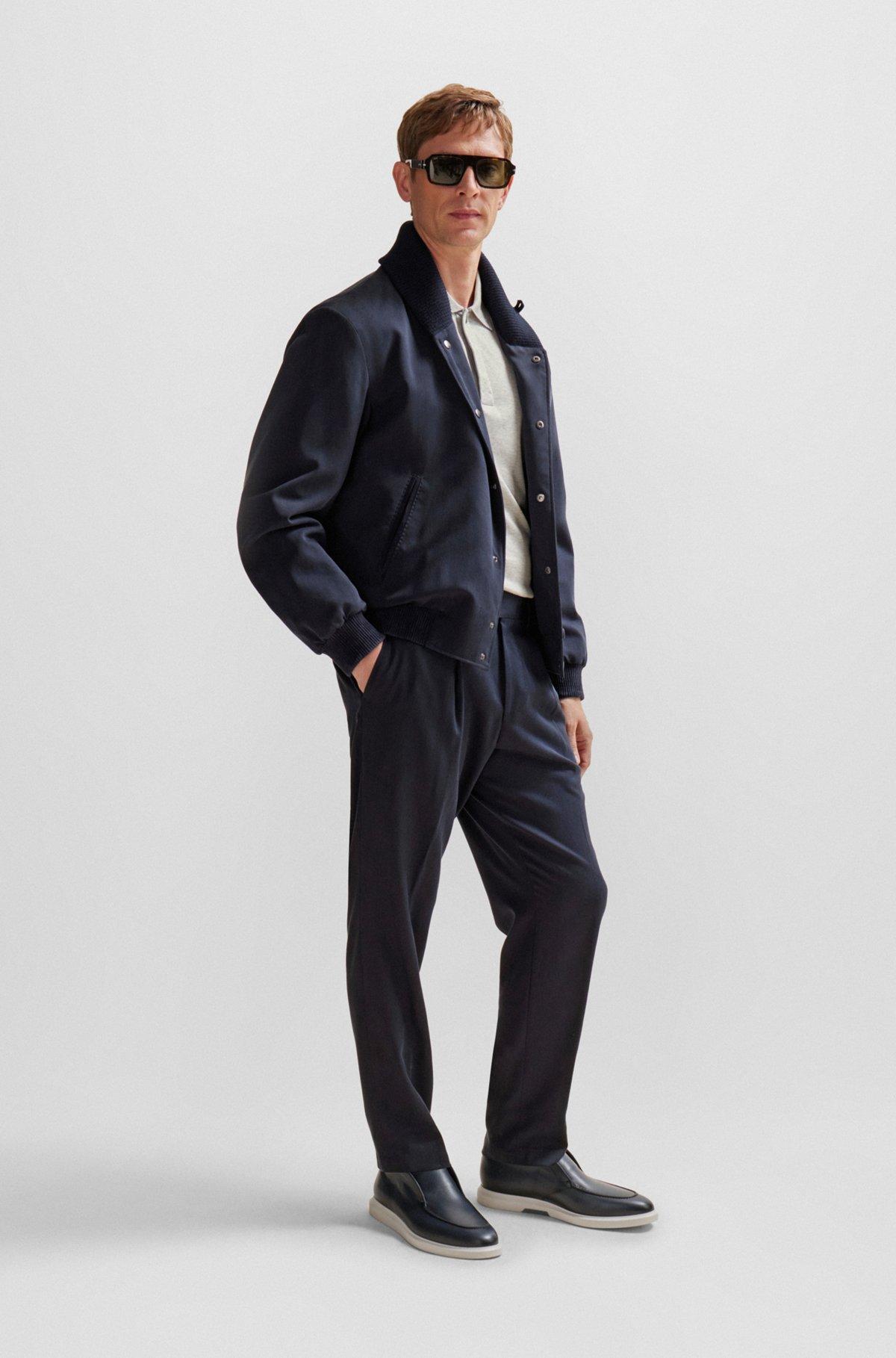 Italian-made slip-on desert boots in leather Product Image