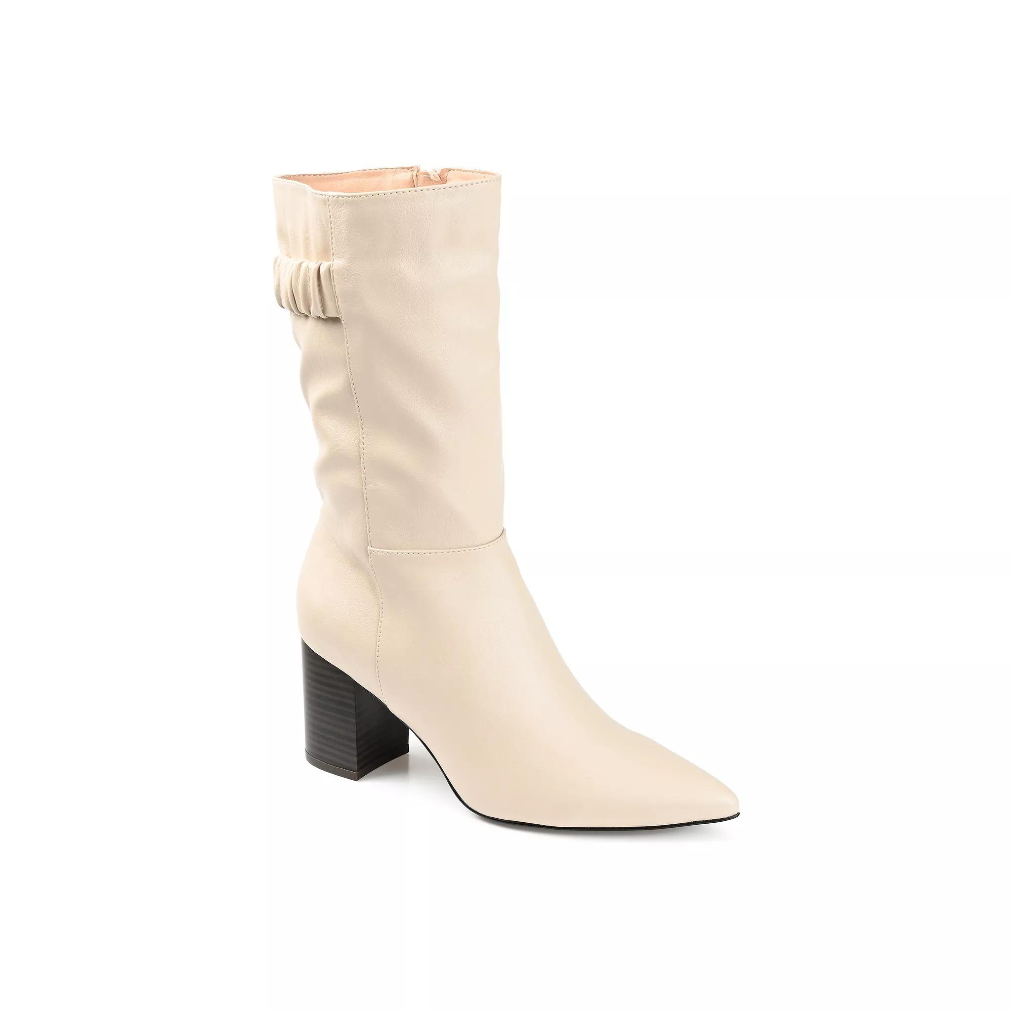 Journee Wilo Women's High Heeled Boots, Size: 9 Wc, Ivory Product Image