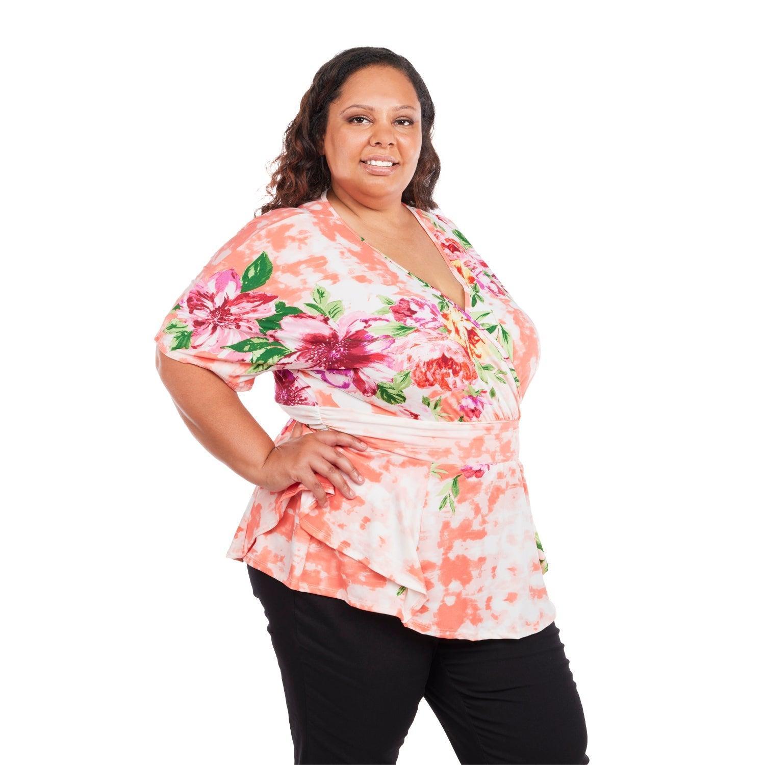 Short Sleeve V-Neck Top - Plus Product Image
