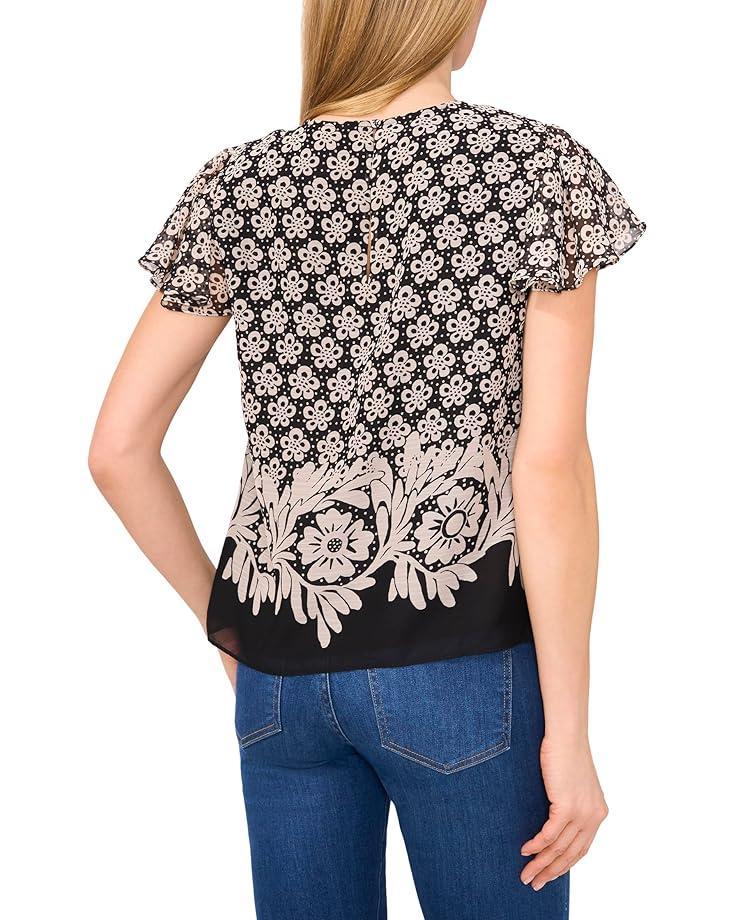 Short Sleeve Bow Front Peplum Top Product Image
