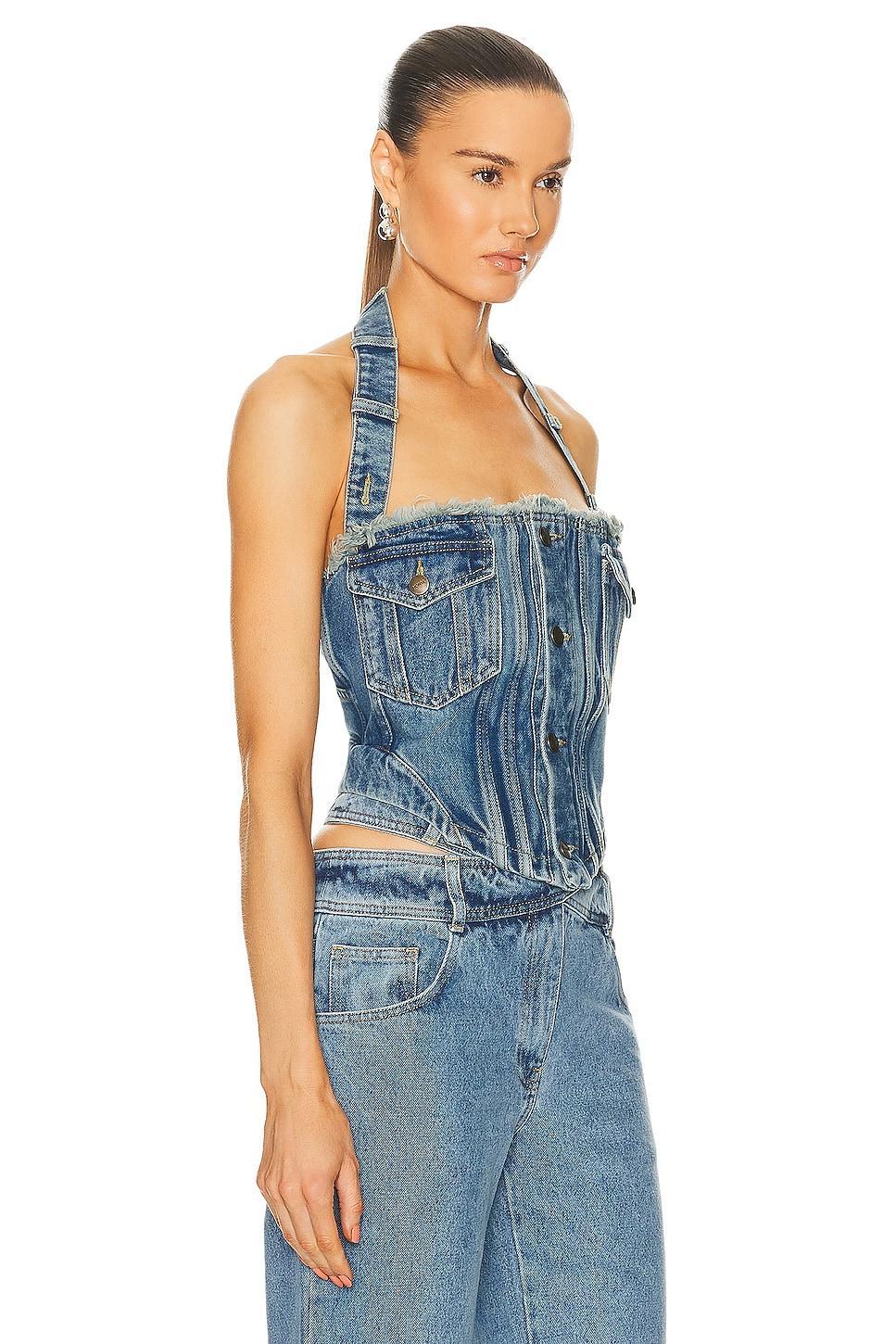 Halter Denim Bustier Product Image
