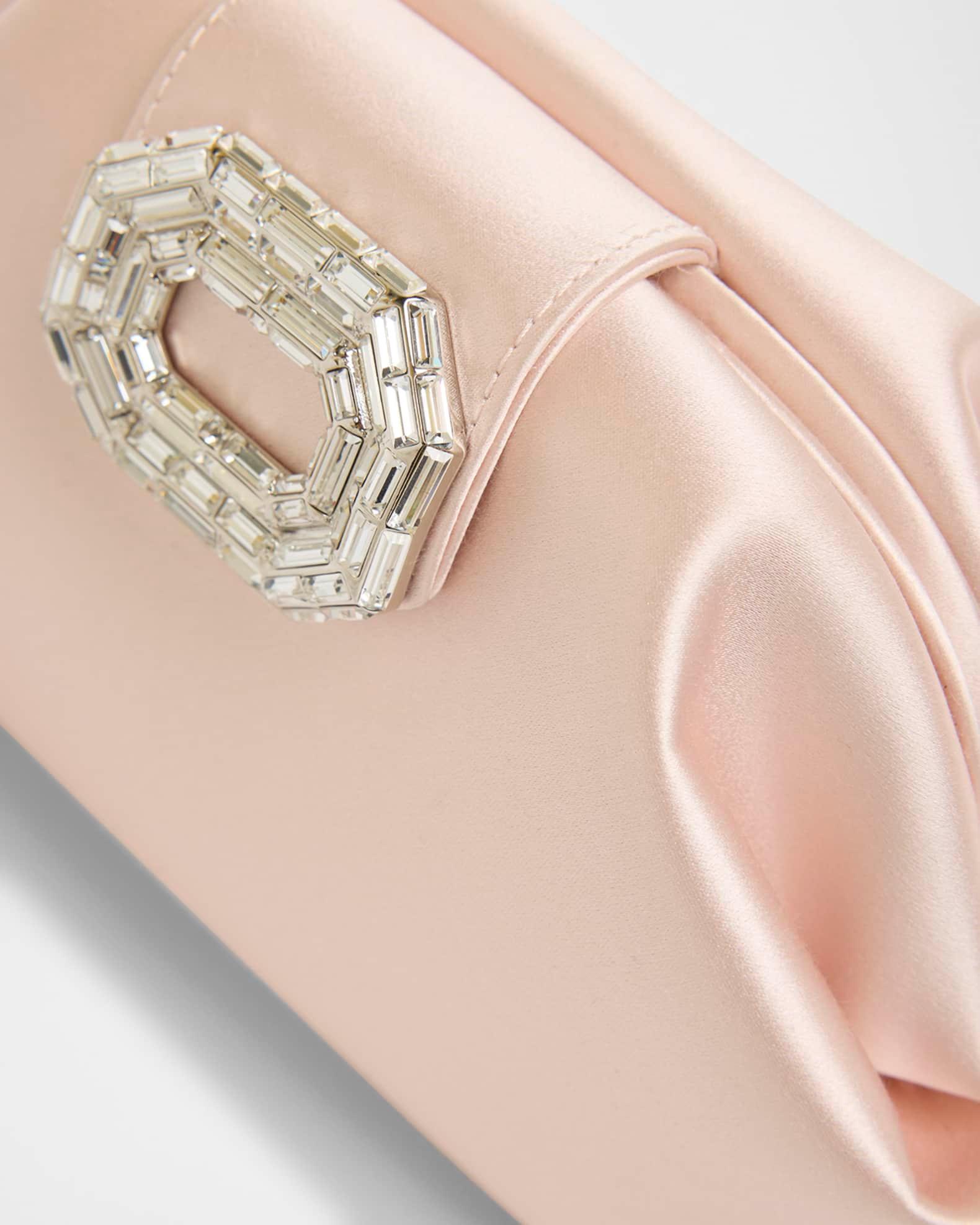 Camelia Buckle Satin Clutch Bag Product Image