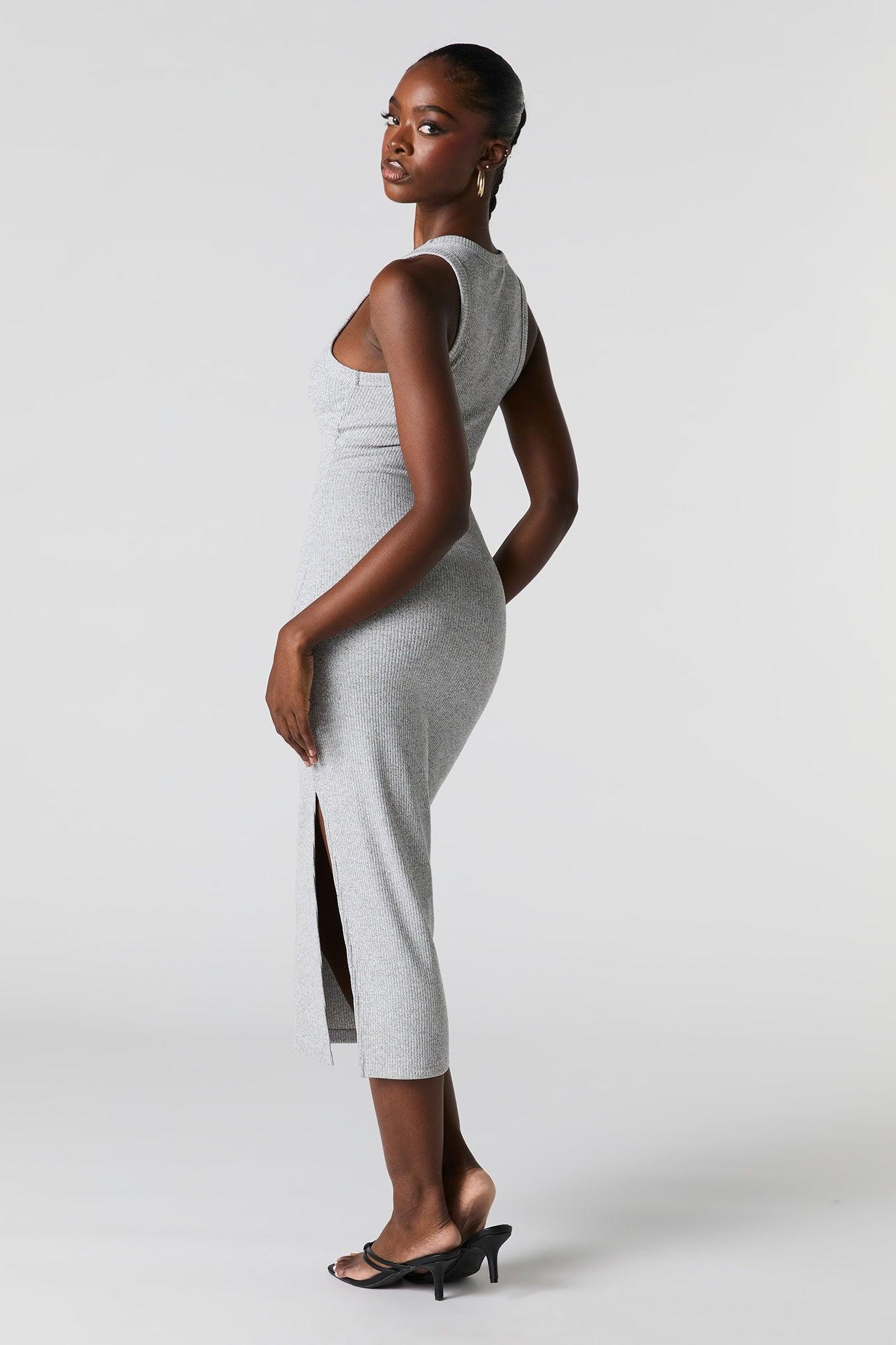 Ribbed Sleeveless Midi Dress Female Product Image
