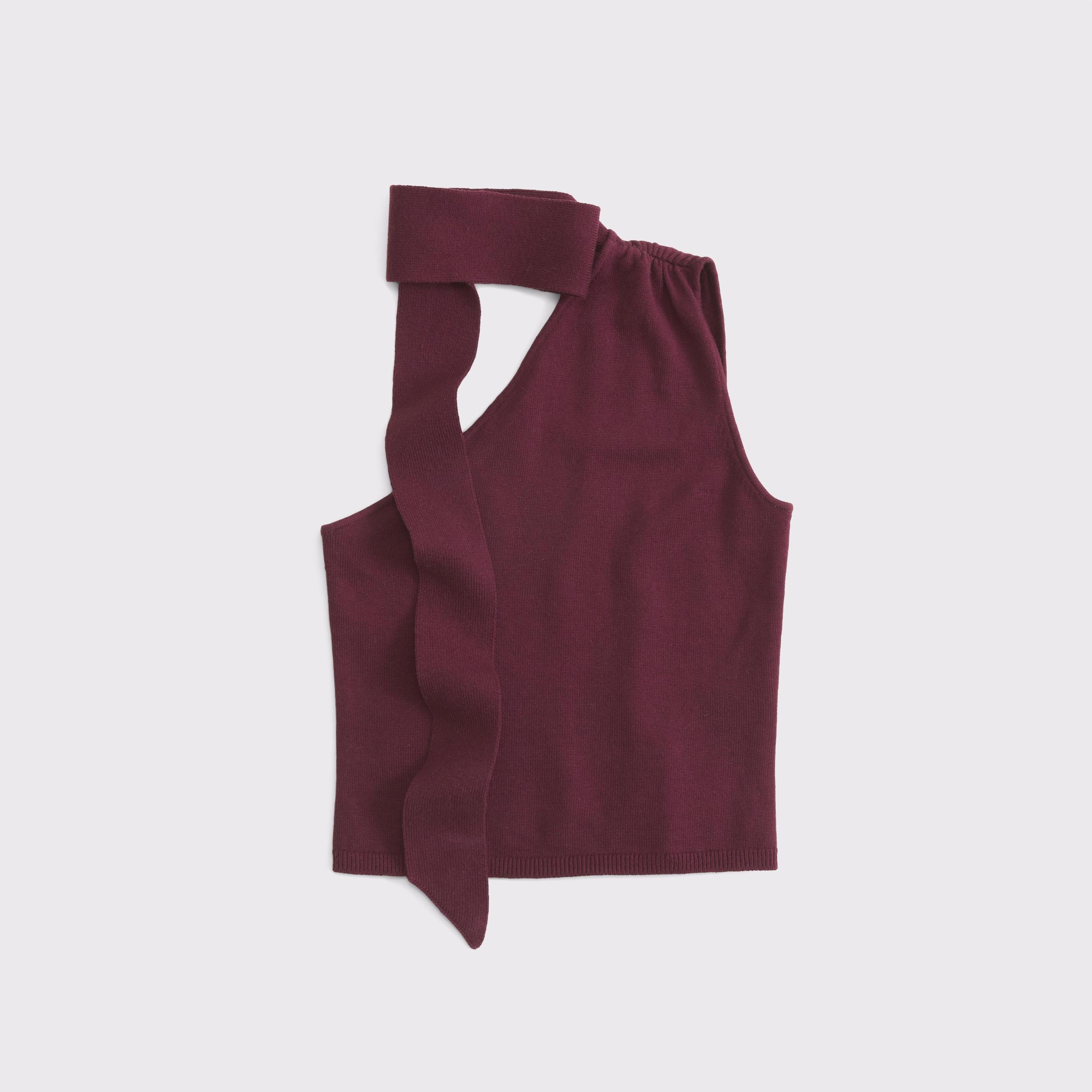 Asymmetrical Scarf Sweater Tank Product Image