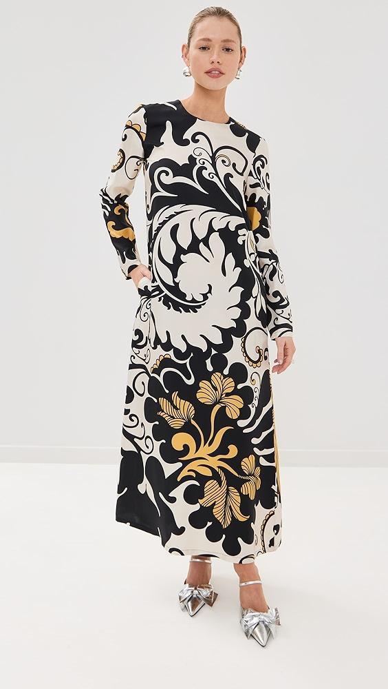 La DoubleJ Silk Long Sleeve Swing Dress | Shopbop Product Image