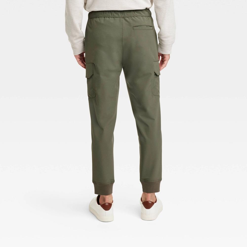 Men's Tech Cargo Jogger Pants - Goodfellow & Co™ Olive Green M Product Image