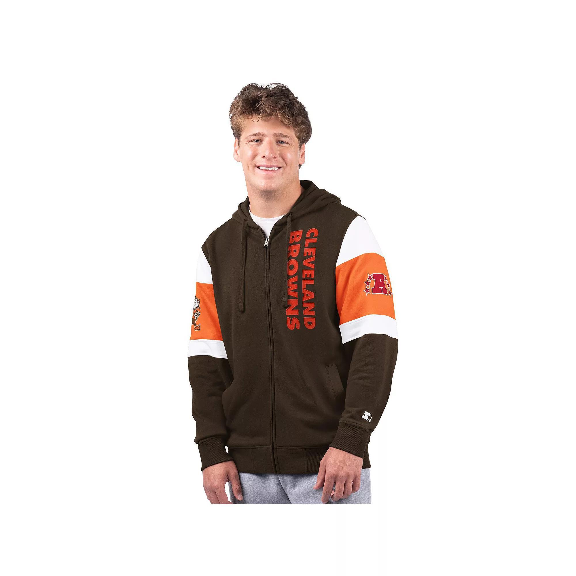 Men's Starter Black Cincinnati Bengals Extreme Full-Zip Hoodie, Size: XL Product Image