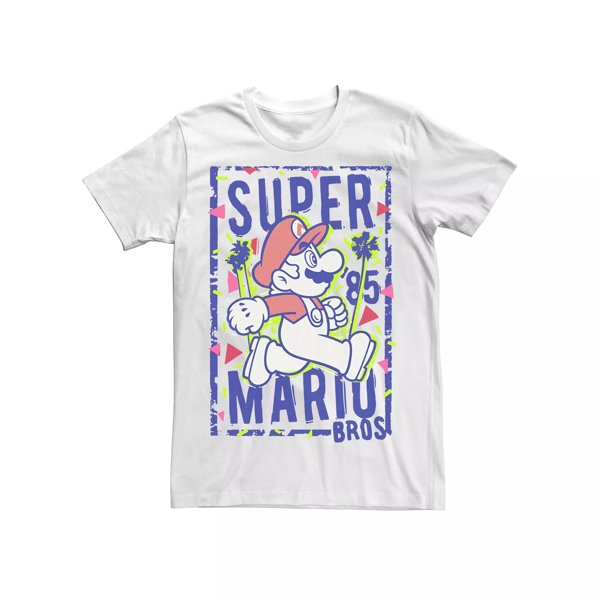 Men's Super Mario Bros 85 Retro Portrait Tee, Size: XS, White Product Image