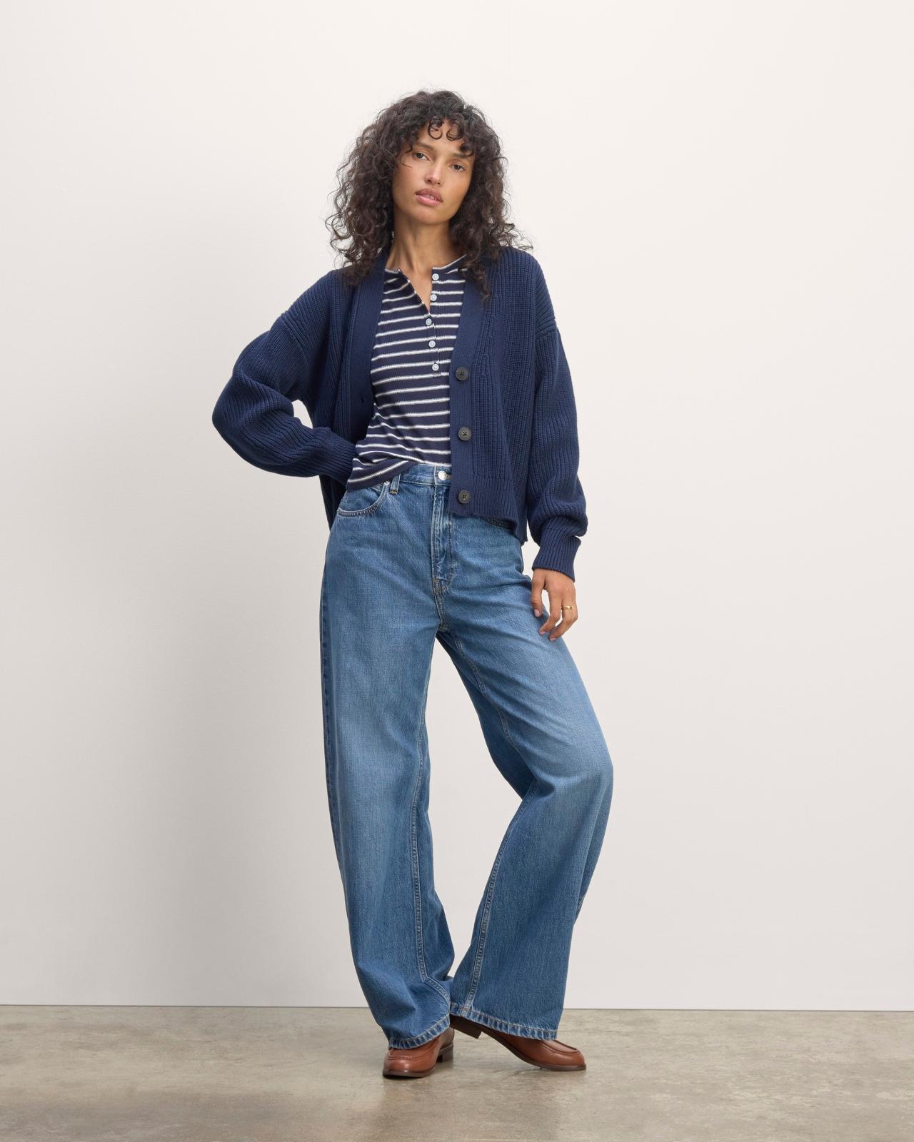 The Boxy Cardigan in Everyday Cotton Product Image