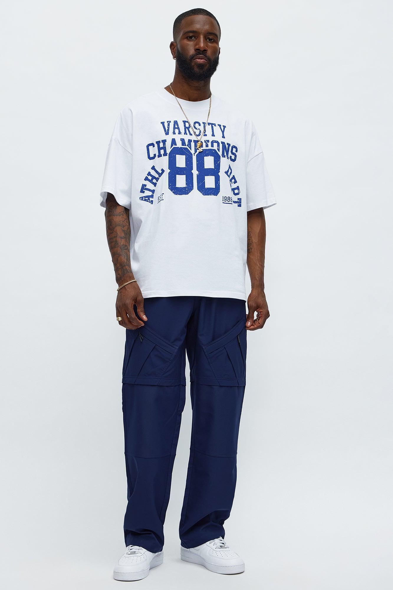Varsity Champs 88 Oversized Short Sleeve Tee - White Male Product Image