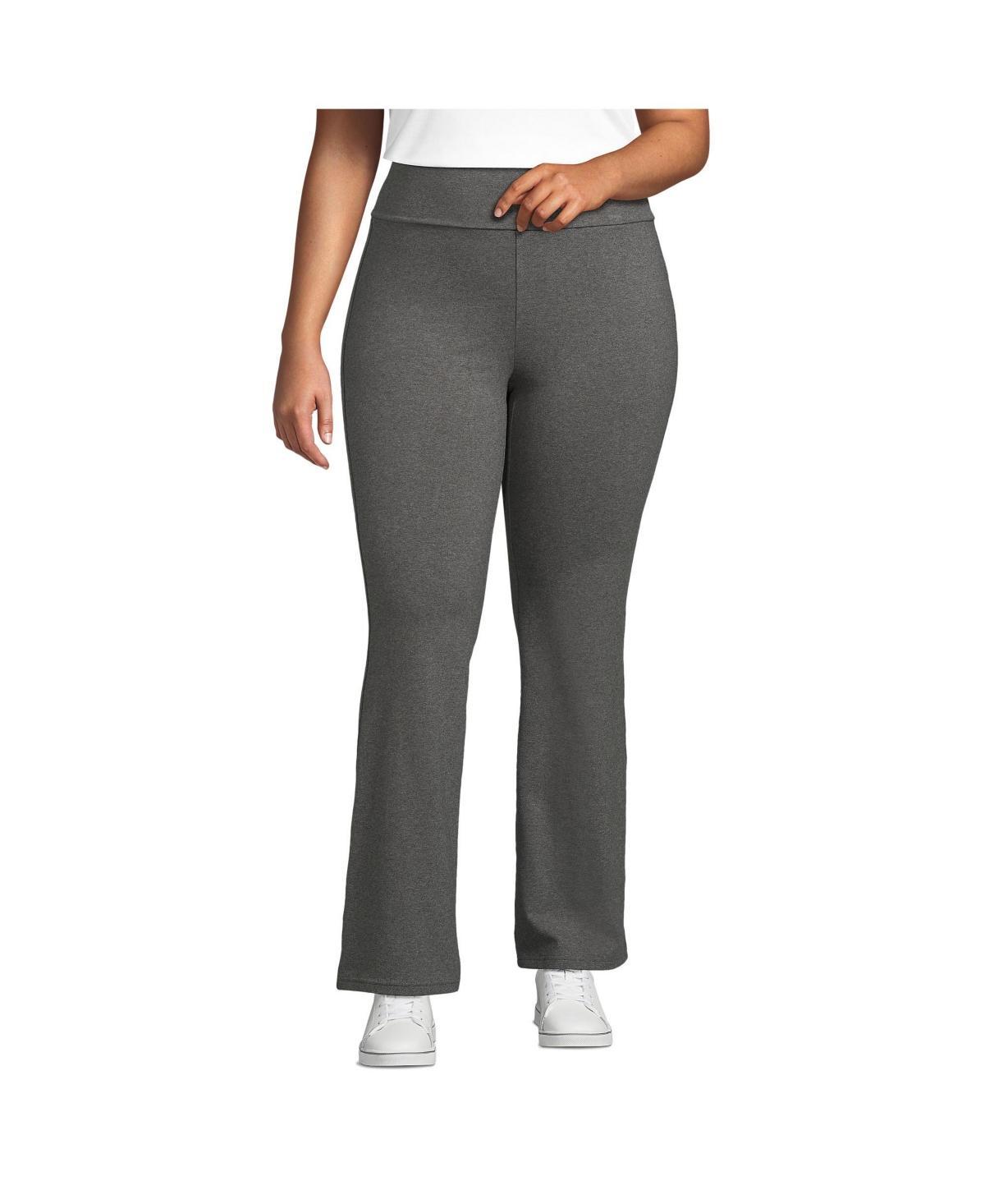 Plus Size Lands' End Starfish High-Rise Flare Pants, Women's, Size: 3XL, Grey Heather Product Image