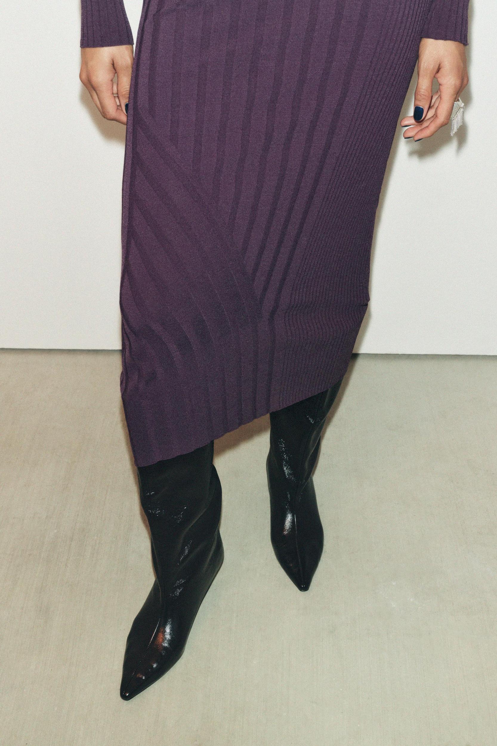 COMBINATION RIB KNIT DRESS Product Image