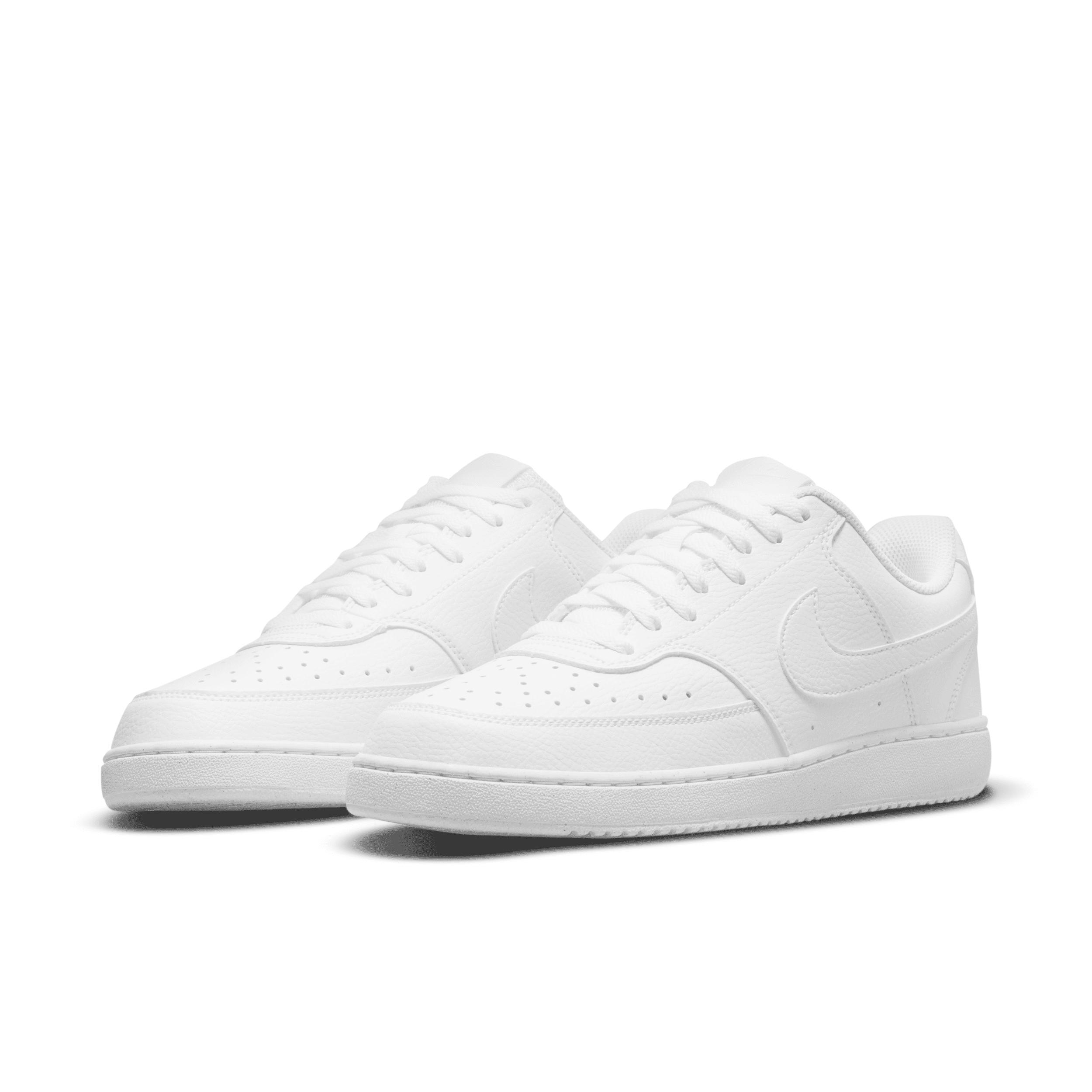 Nike Men's Court Vision Low Next Nature Casual Shoes in Black/Black Size 11.5 Leather Product Image