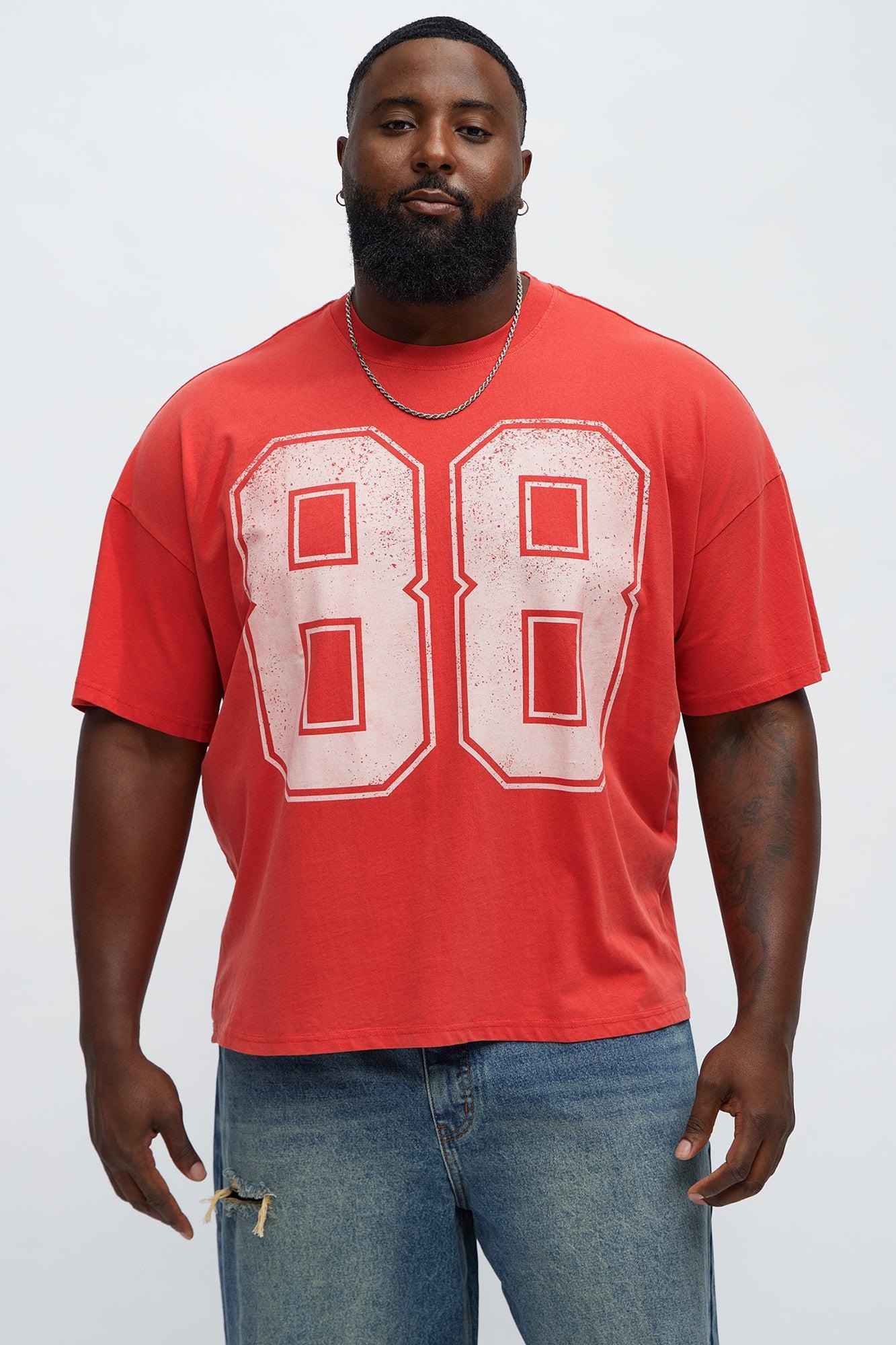 88 Oversized Short Sleeve Tee - Red Product Image