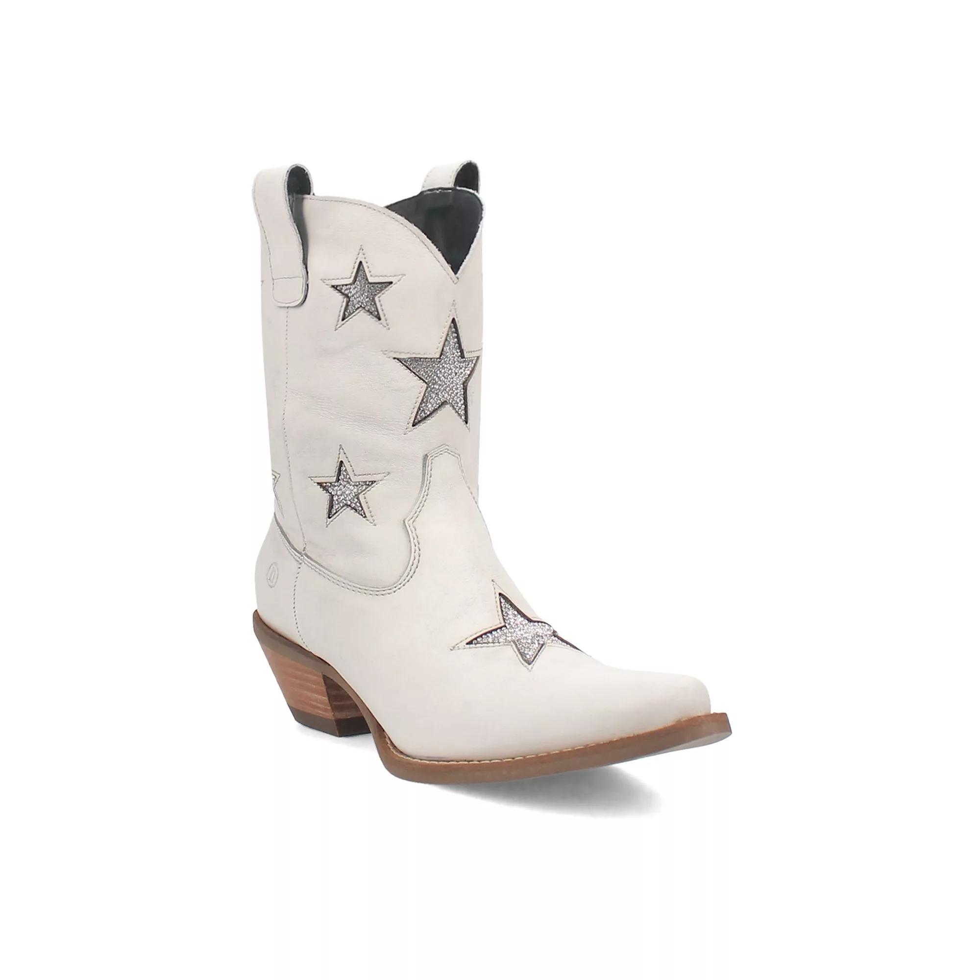 Dingo Star Struck Women's Leather Cowboy Boots, Size: 9, White Product Image