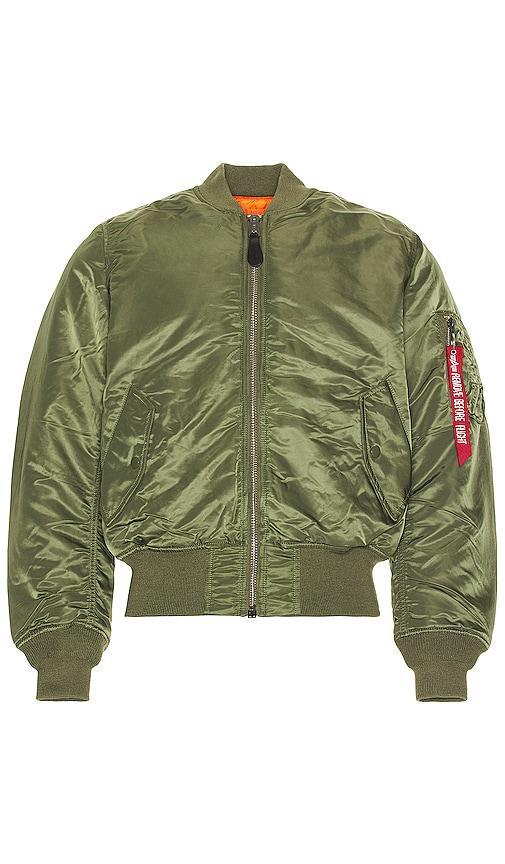 ALPHA INDUSTRIES MA-1 Blood Chit Bomber Jacket in Green Product Image