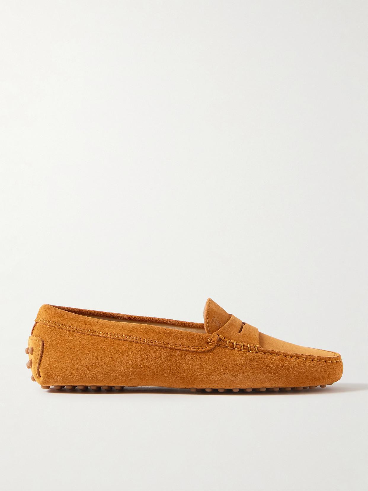 TOD'S Gommino Suede Loafers In Brown Product Image