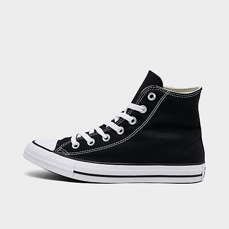 Converse Women's Chuck Taylor All Star High Top Casual Shoes (Big Kids' Sizes Available) in Black/Black Size 9 Canvas Product Image