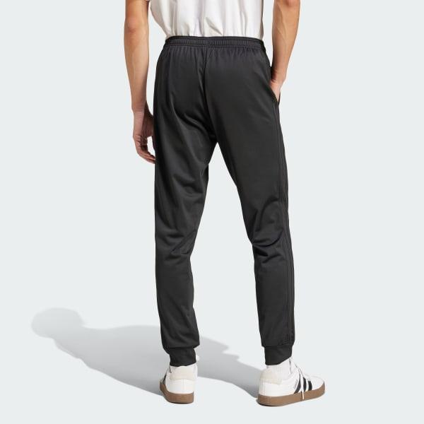 Men's adidas 3-Stripes Tricot Tapered Track Pants, Size: Small, Black Product Image