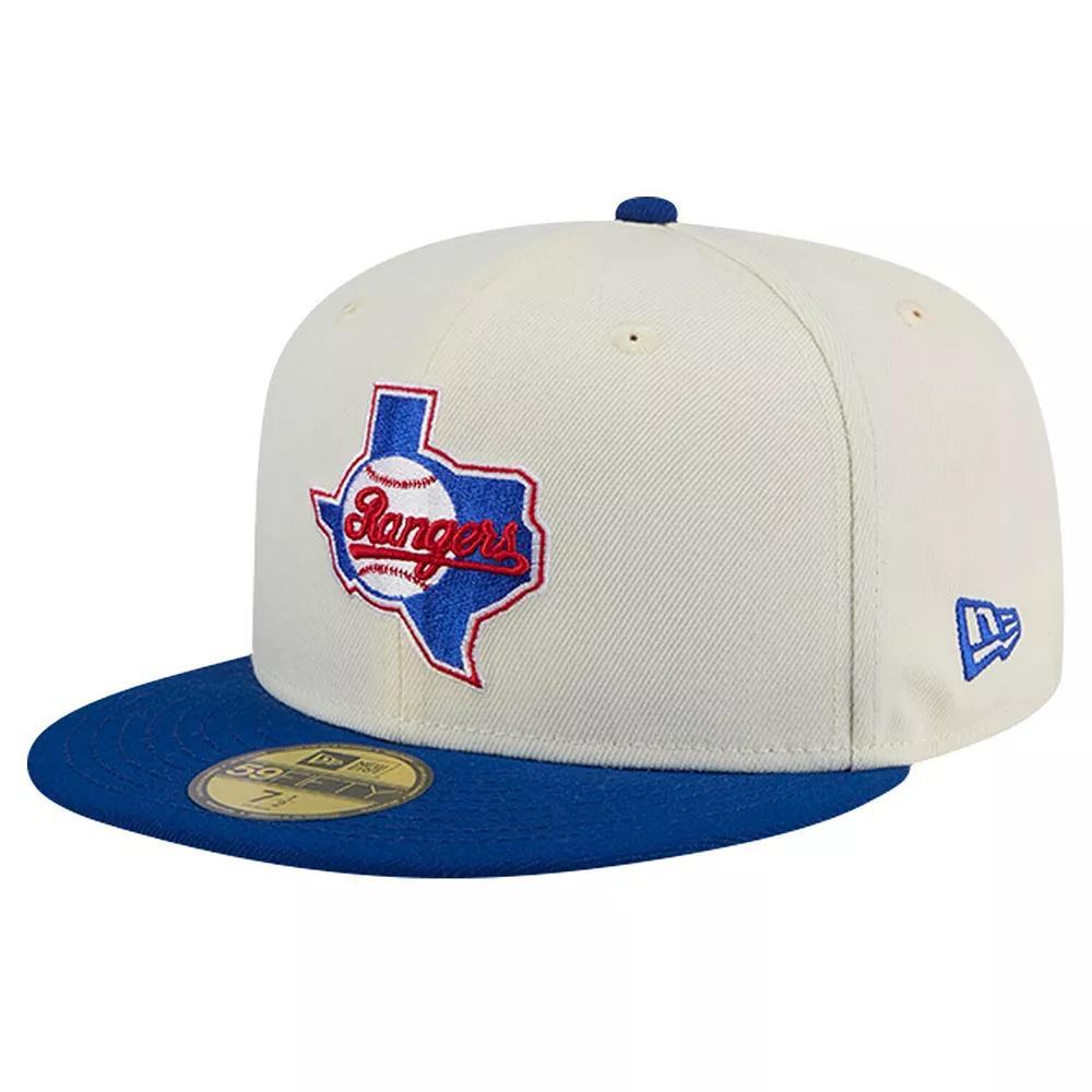 Men's New Era Cream Oakland Athletics Evergreen Chrome 59FIFTY Fitted Hat, Size: 7 1/8, Beige Product Image