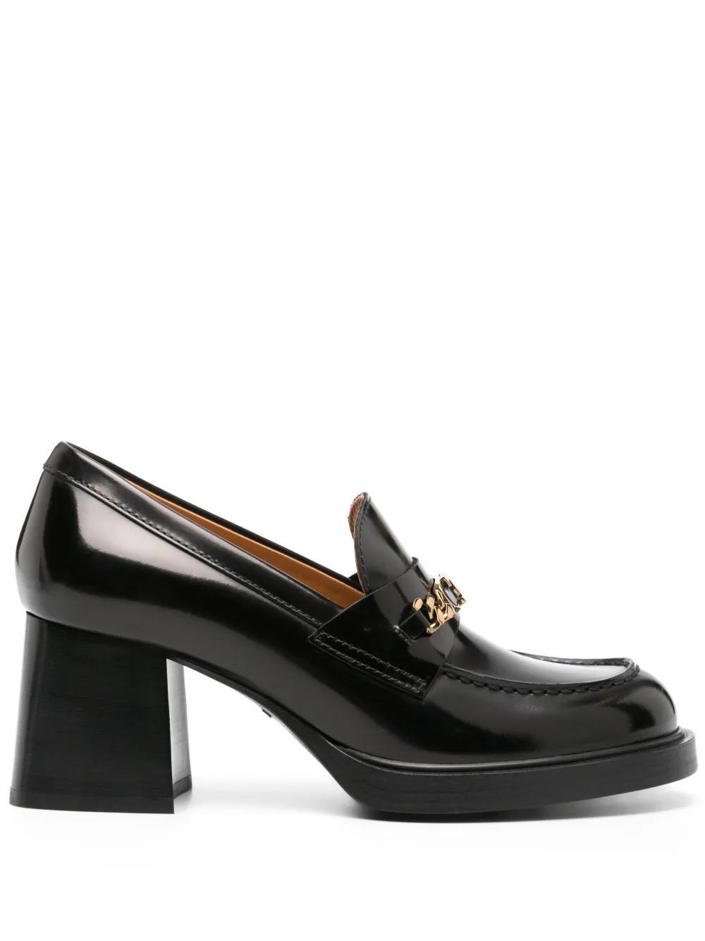 TOD'S 65mm Logo-plaque Leather Pumps In Black Product Image