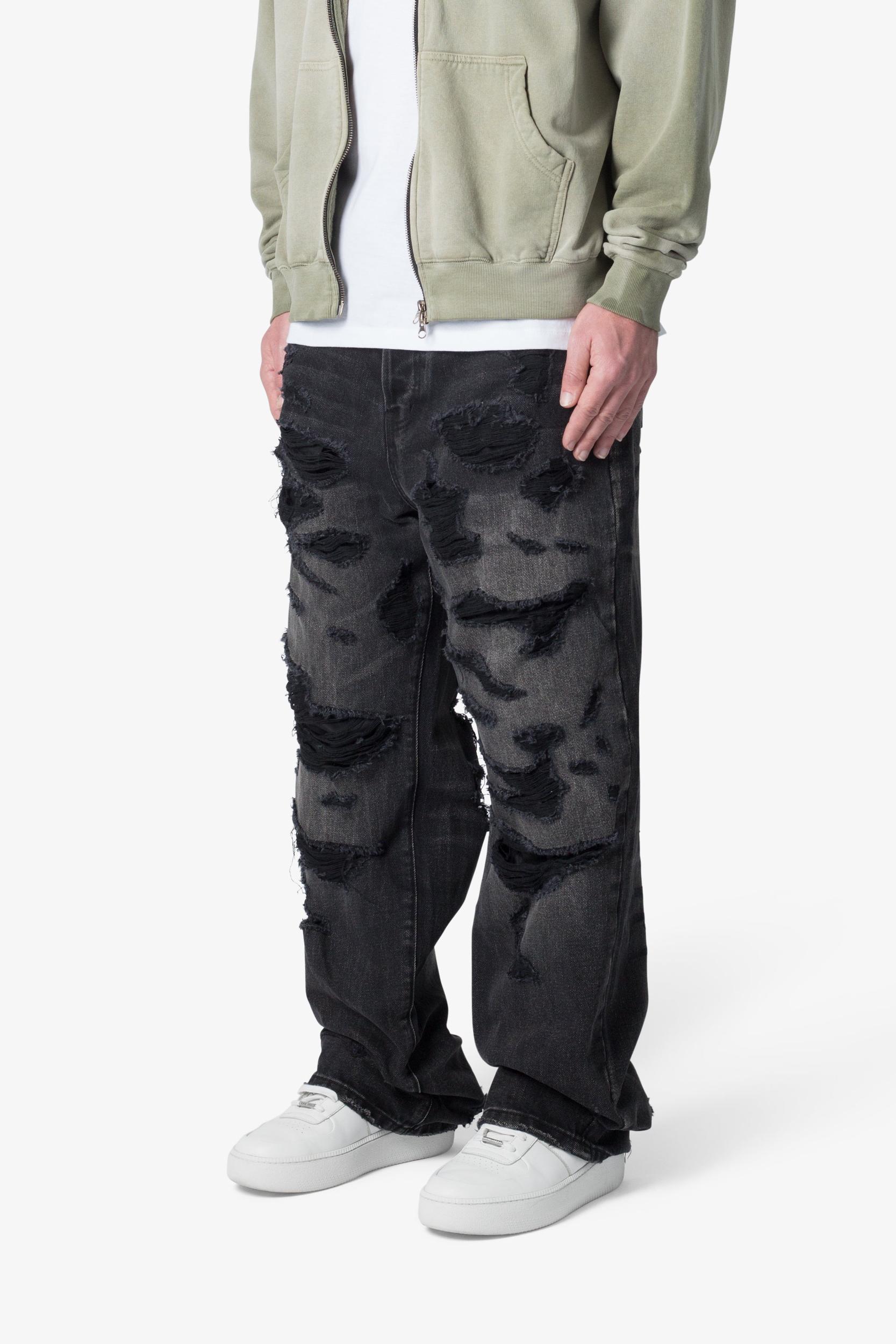 Ultra Baggy Distressed Denim - Vintage Black Product Image