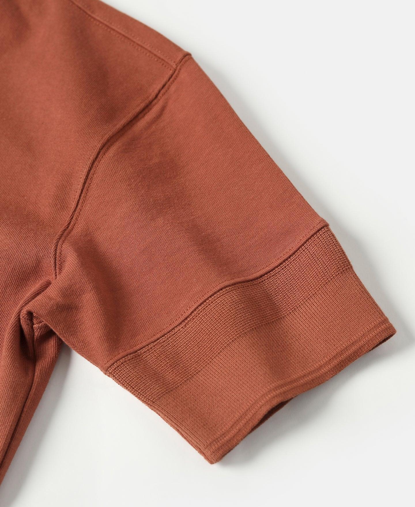 Vintage Short Sleeve Henley T-Shirt - Brick Red Product Image