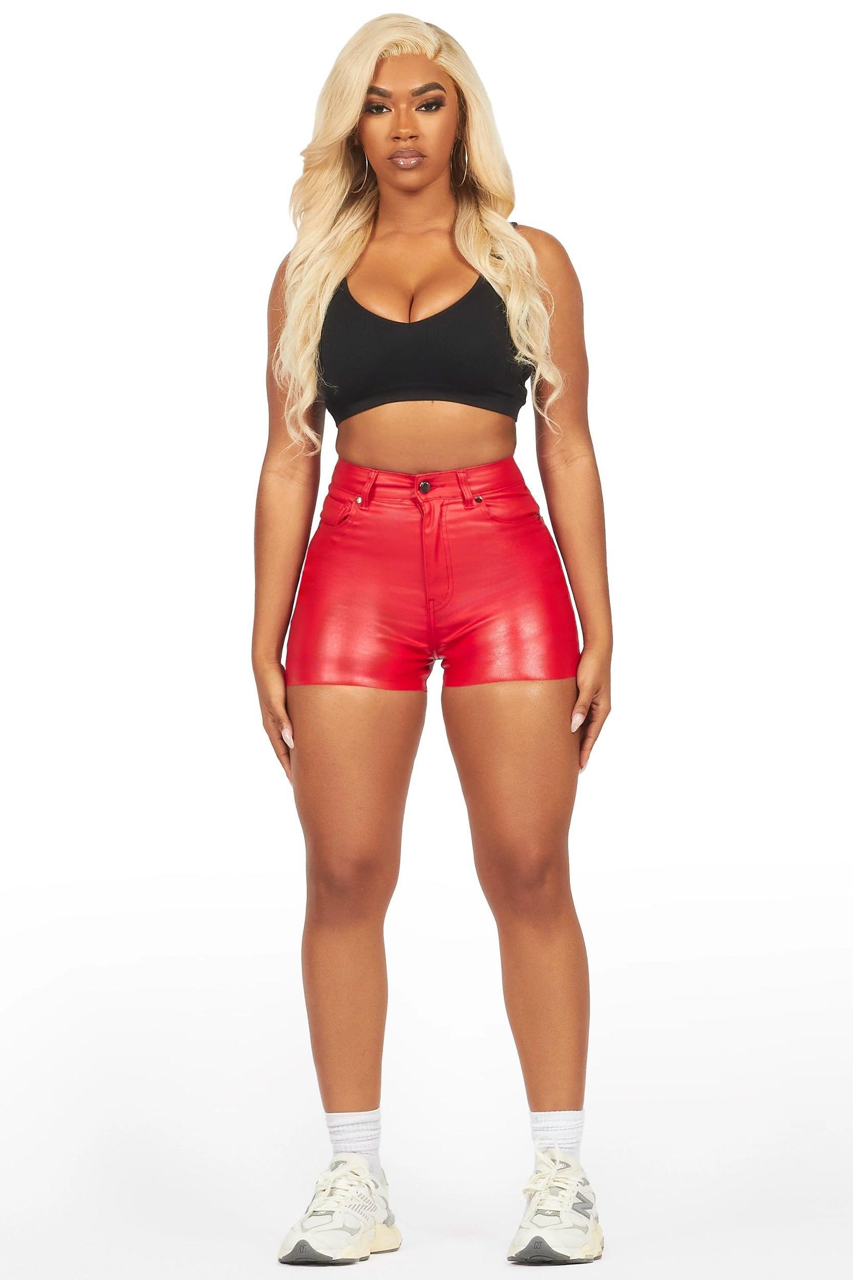 Tamry Red PU Short Female Product Image