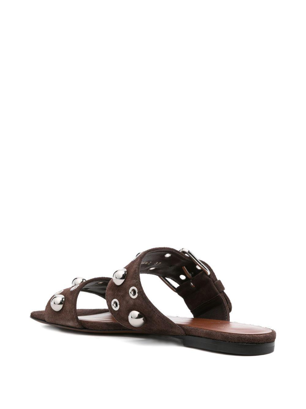 studded buckle flats Product Image