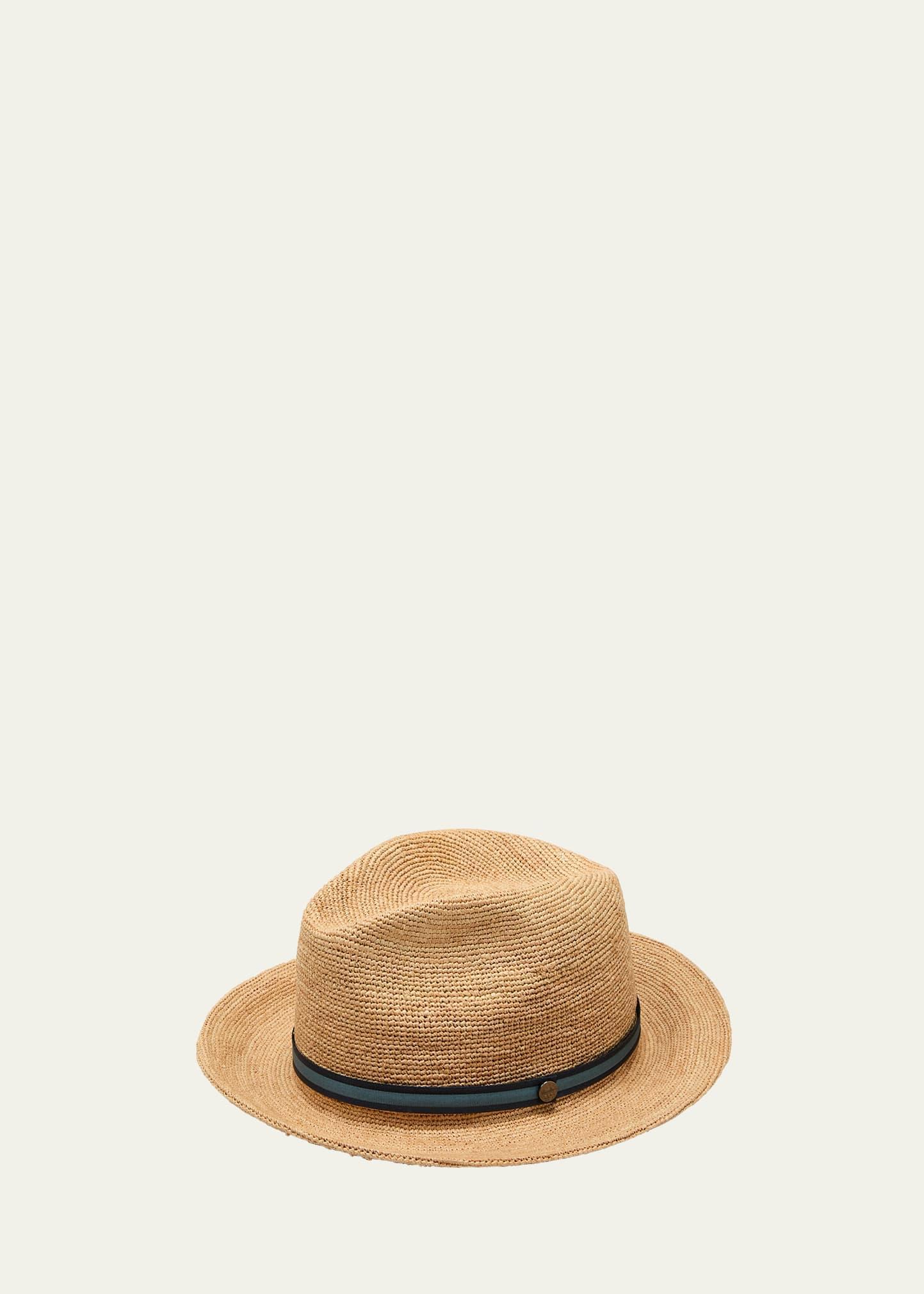 Mens Argentina Raffia Crochet Fedora Hat Product Image