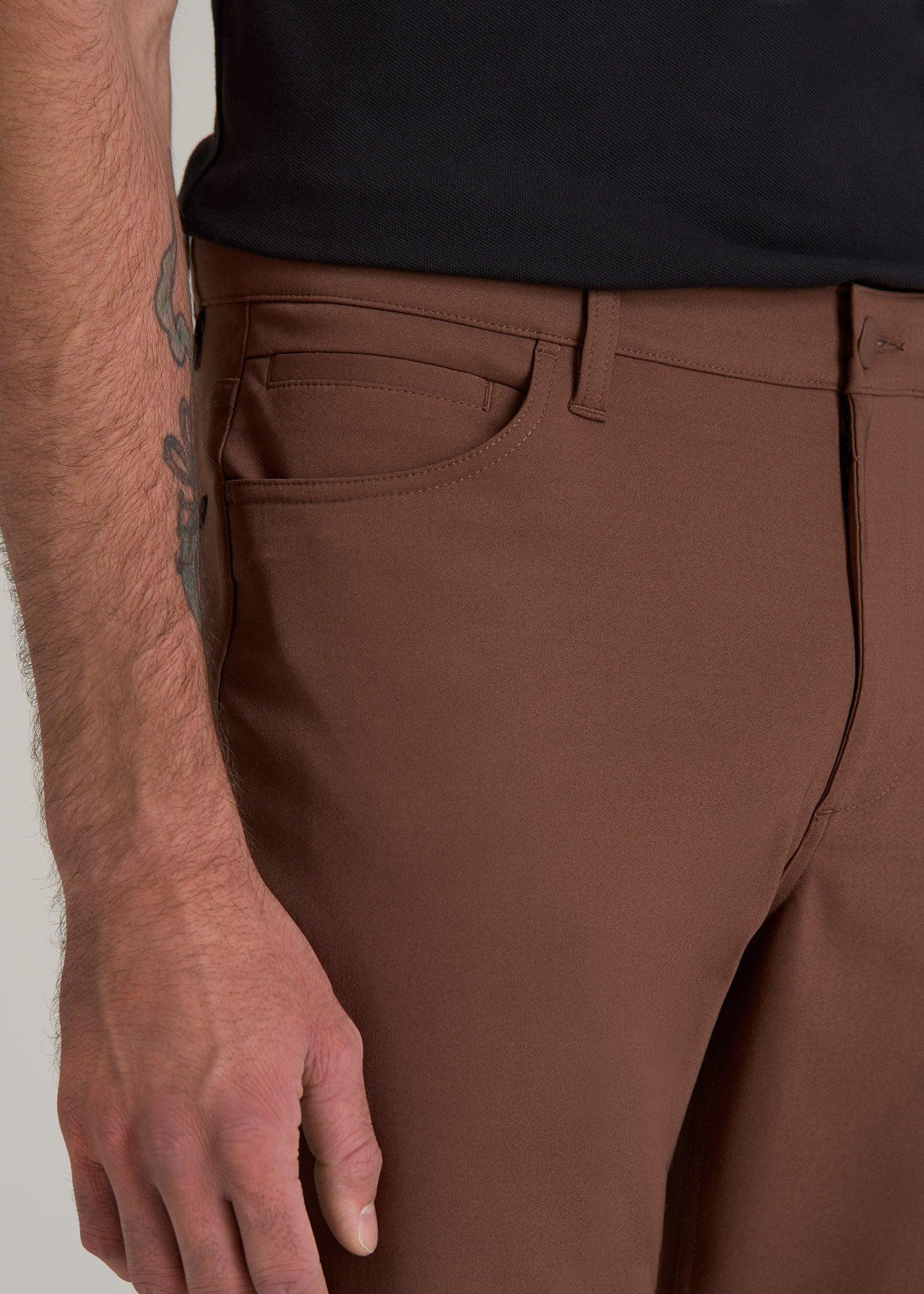 365 Stretch 5-Pocket TAPERED Pants for Tall Men in Otter Brown Product Image