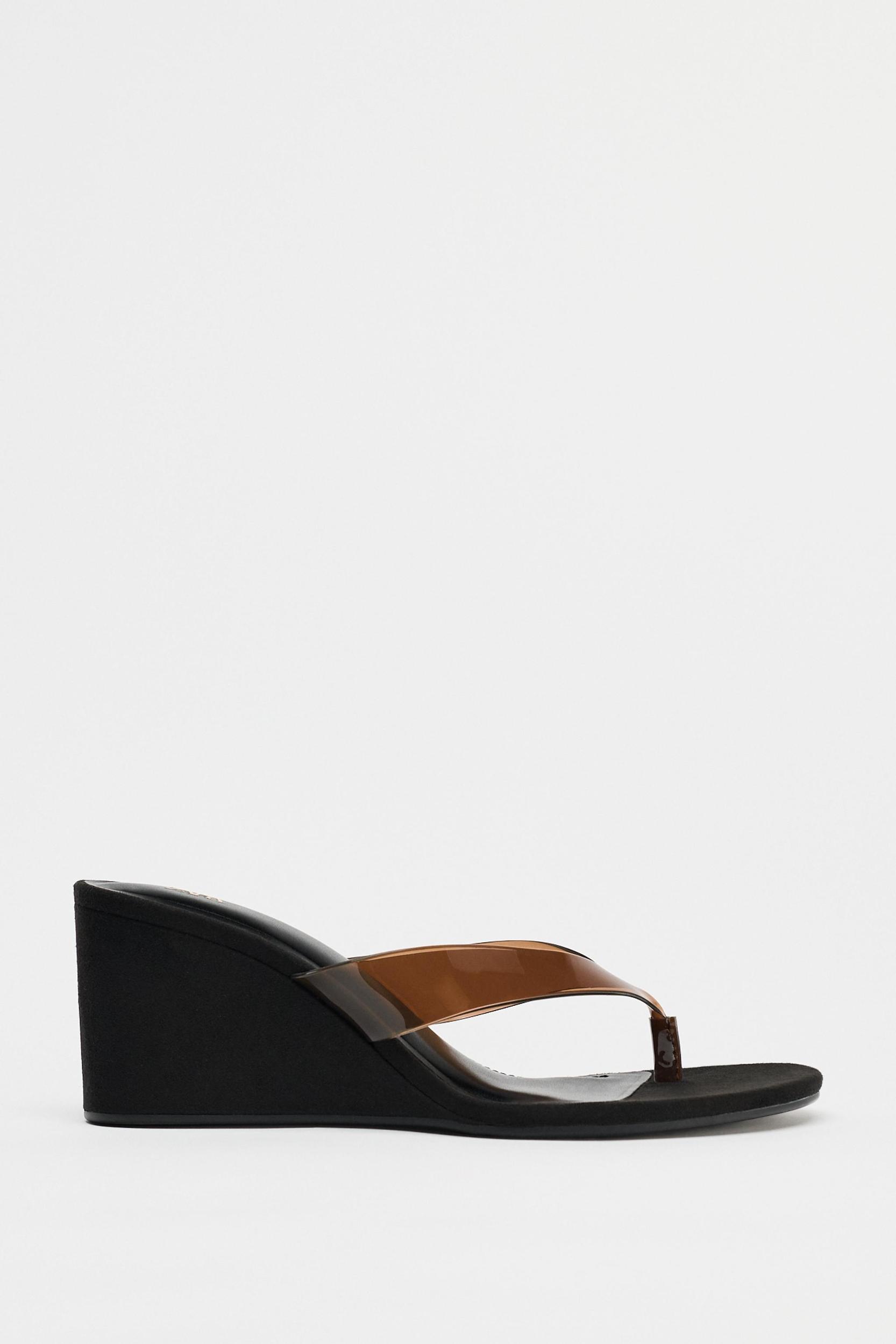 VINYL WEDGE SANDALS Product Image