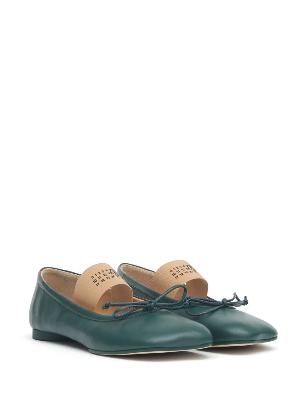 Anatomic Numbers-motif leather ballerinas  Product Image