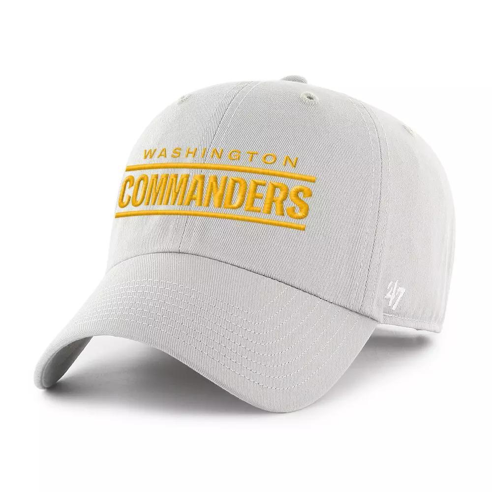 Men's '47 Gray Washington Commanders Script Clean Up Adjustable Hat, Wft Grey Product Image