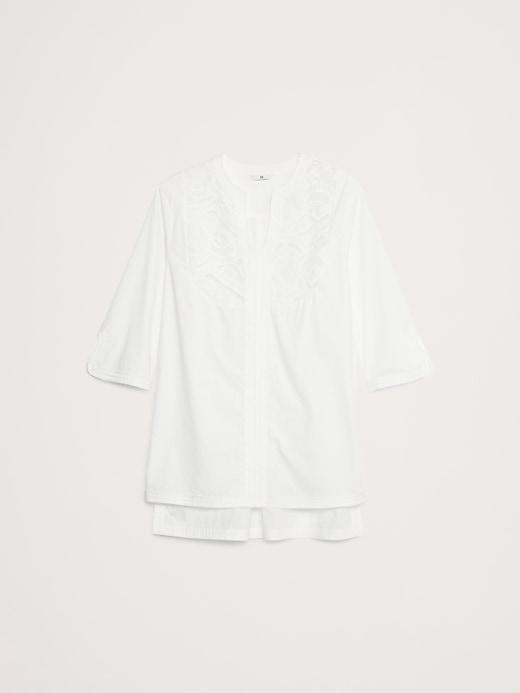 Embroidered Cotton Poplin Kaftan Product Image